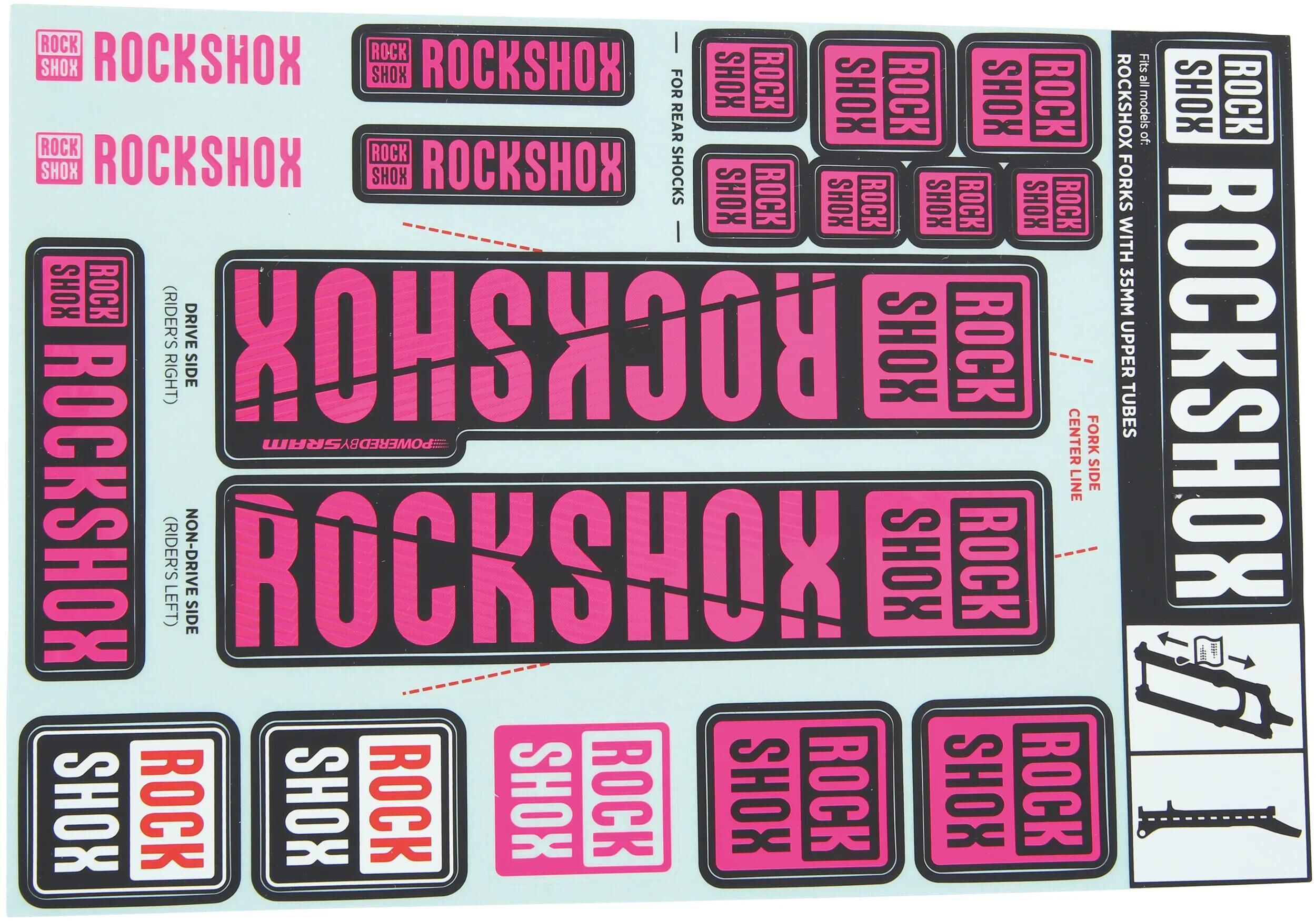 ROCKSHOX_Dekor Set Dekore,Aufkleber