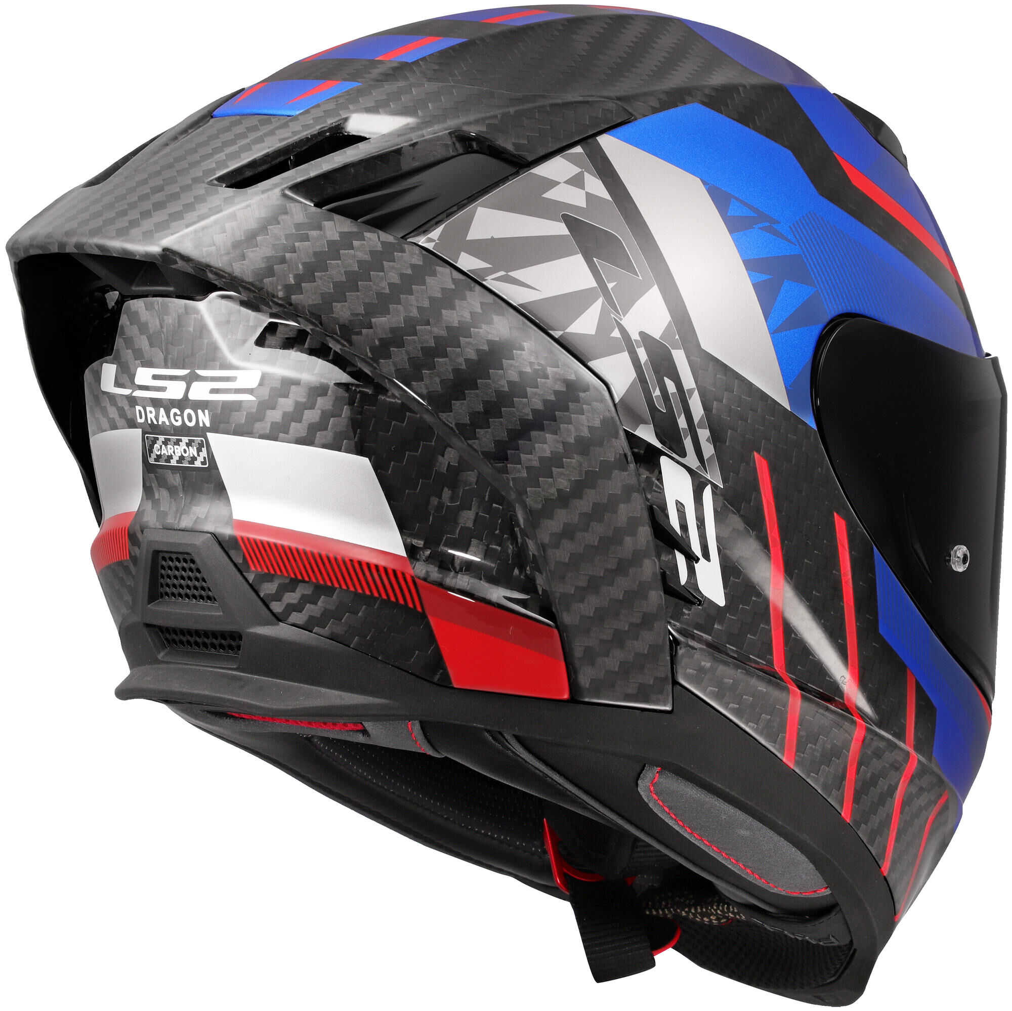 LS2 integraalhelm ff807 dragon trax helmet ff807 dragon trax xl blue/red afbeelding