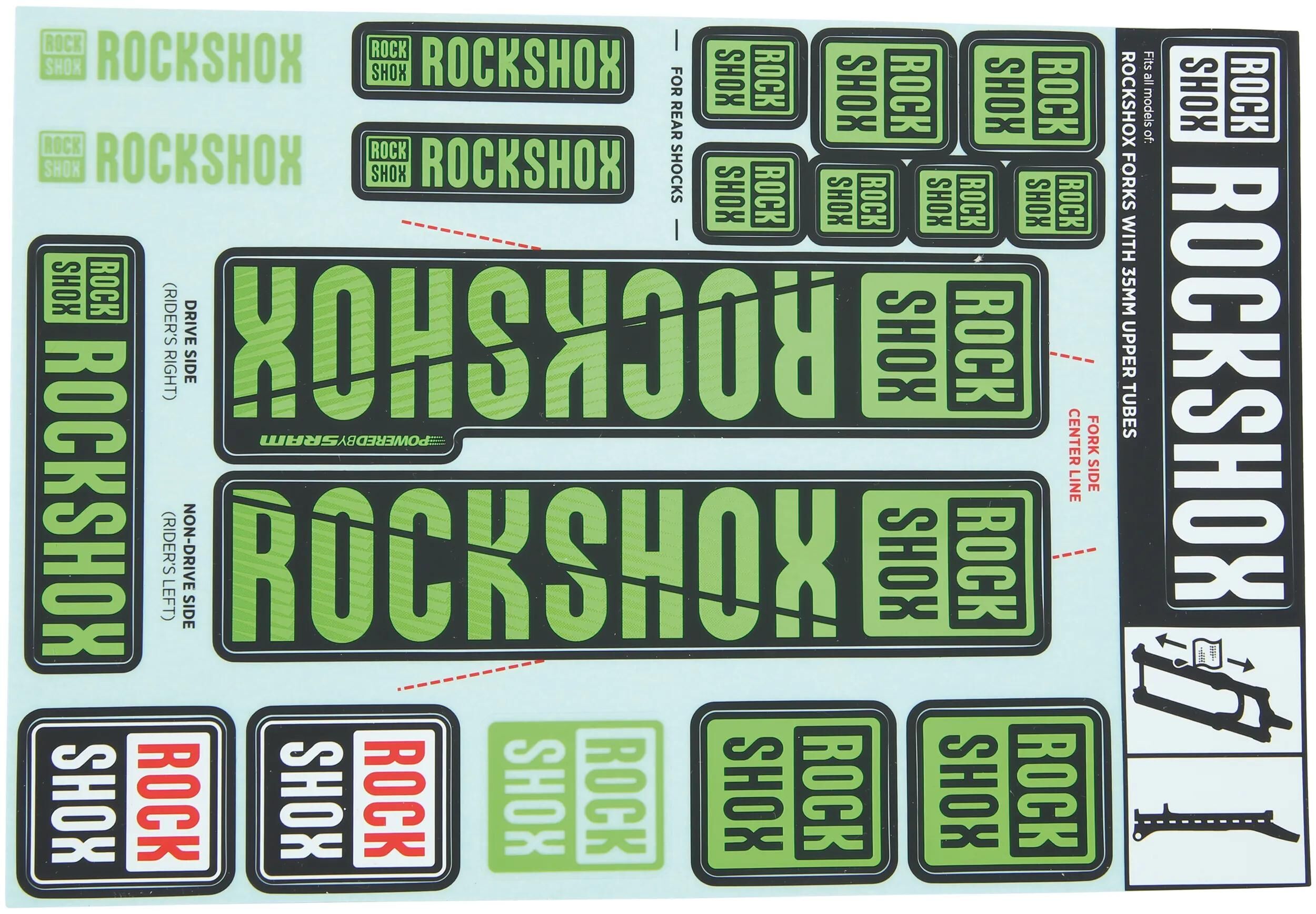 ROCKSHOX_Dekor Set Dekore,Aufkleber