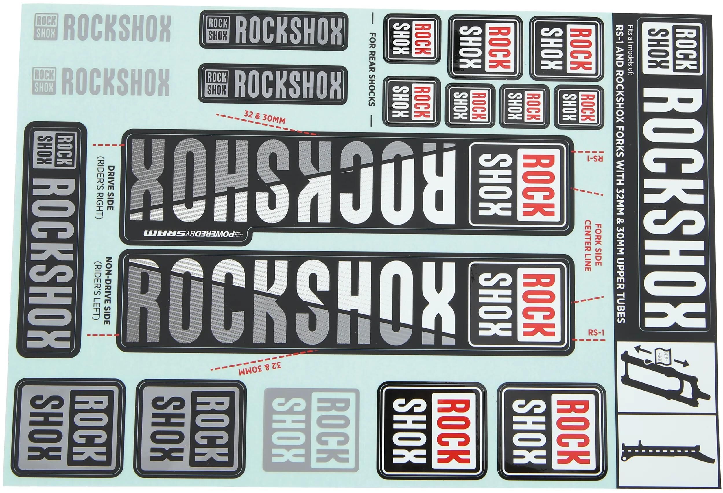 ROCKSHOX_Dekor Set Dekore,Aufkleber