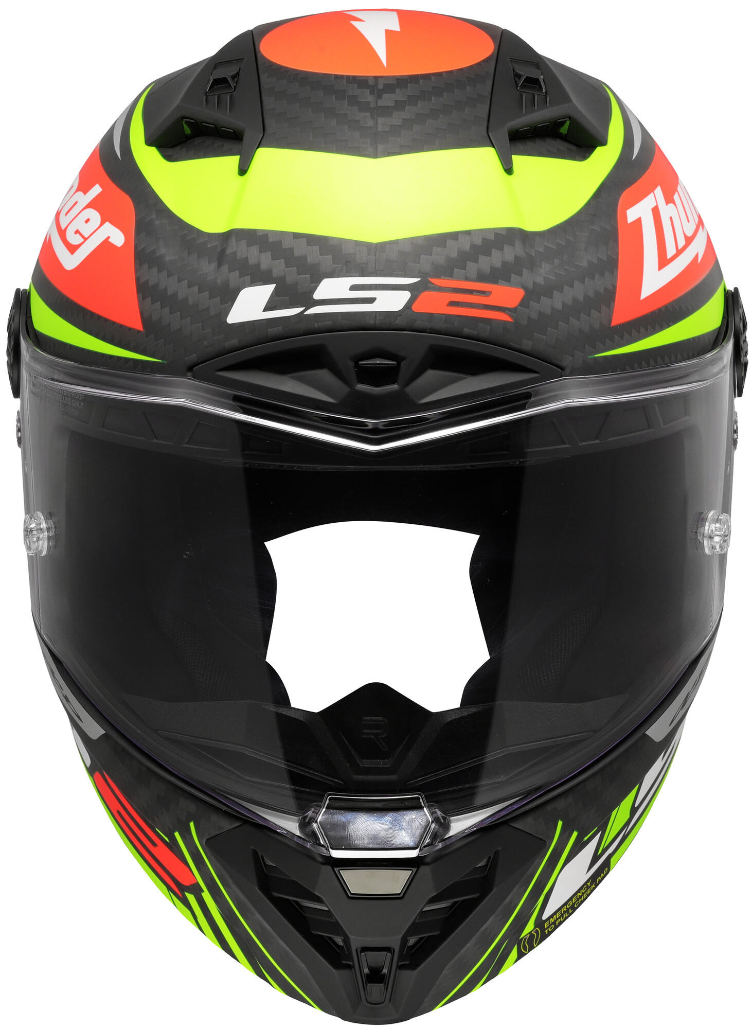 LS2 integraalhelm "ff805 thunder carbon gp aero replica zwart". helmet ff805 thunder gp aero rep.black m afbeelding