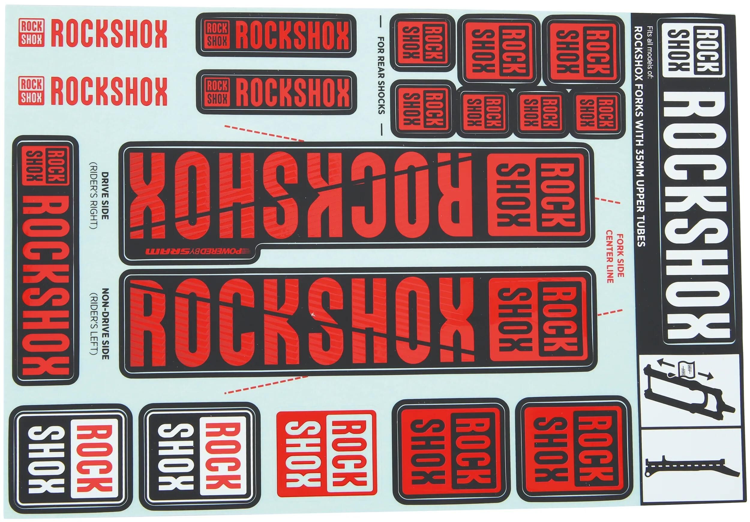 ROCKSHOX_Dekor Set Dekore,Aufkleber
