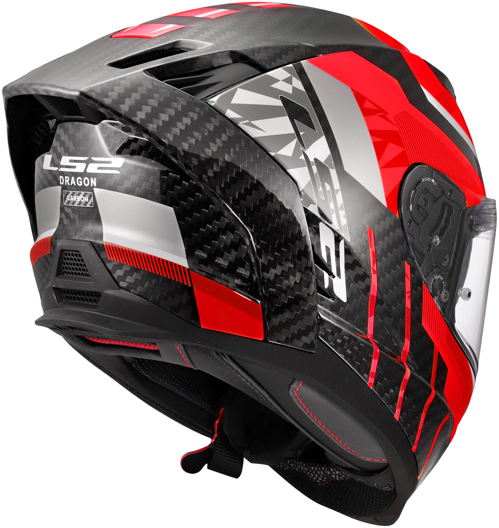 LS2 integraalhelm ff807 dragon trax helmet ff807 dragon trax s red/grey afbeelding