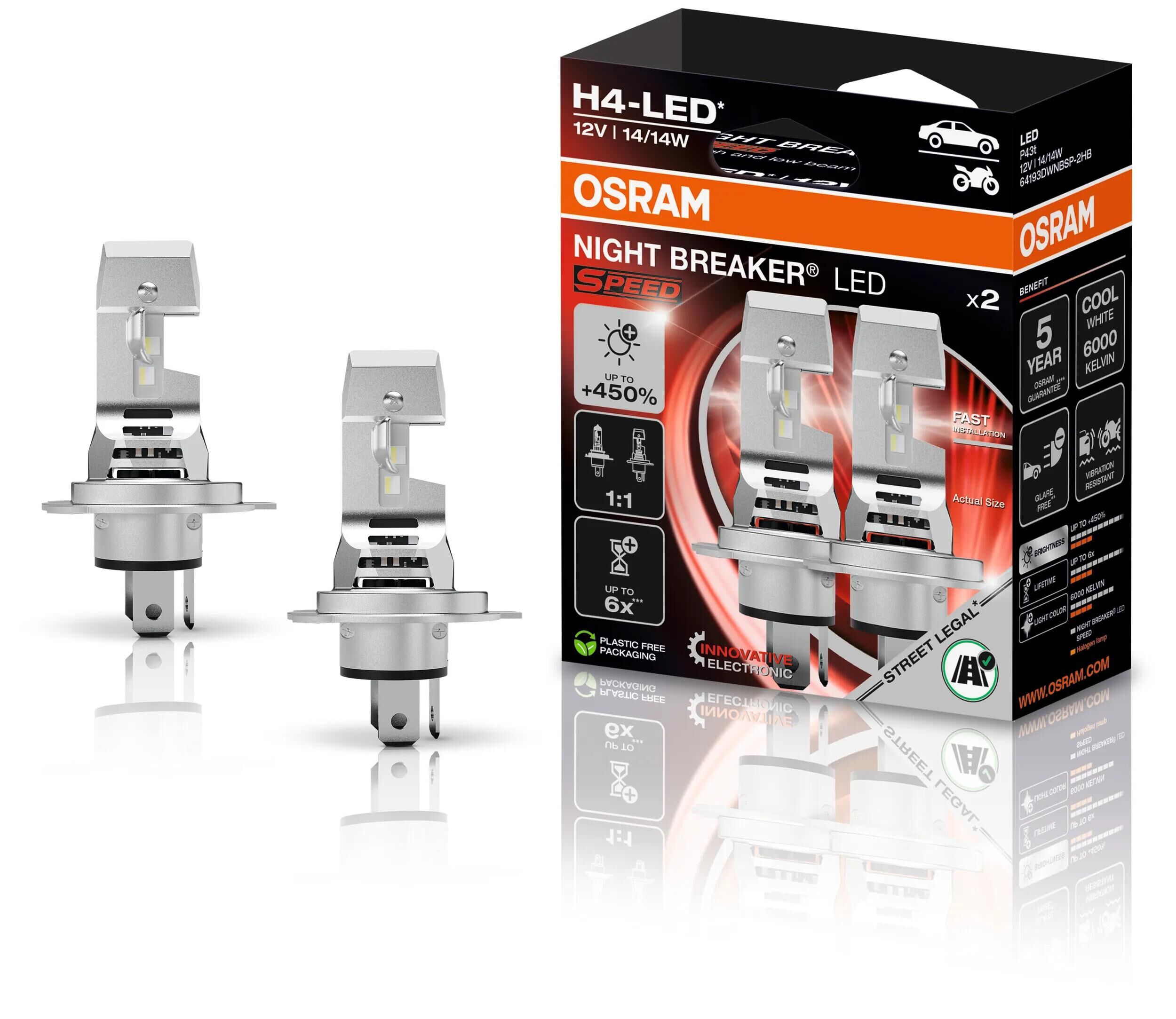 OSRAM_Hauptlampe H4 Hauptlampen,Glühlampen