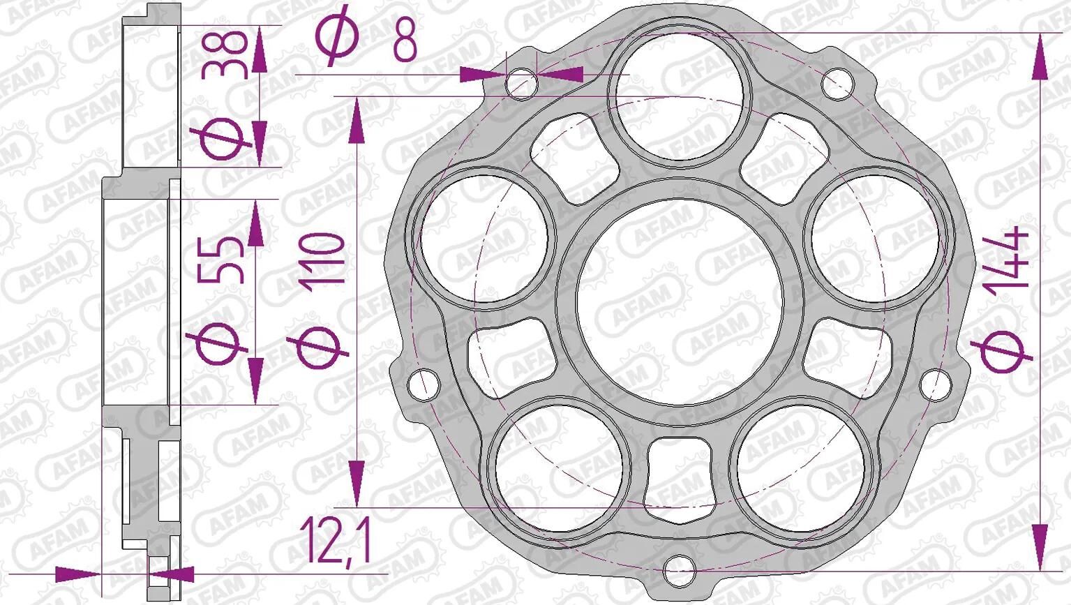 _Kettenradträger Kettenräder