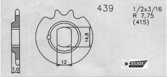 ESJOT Front sprocket "0439" Antriebsritzel,Ritzel