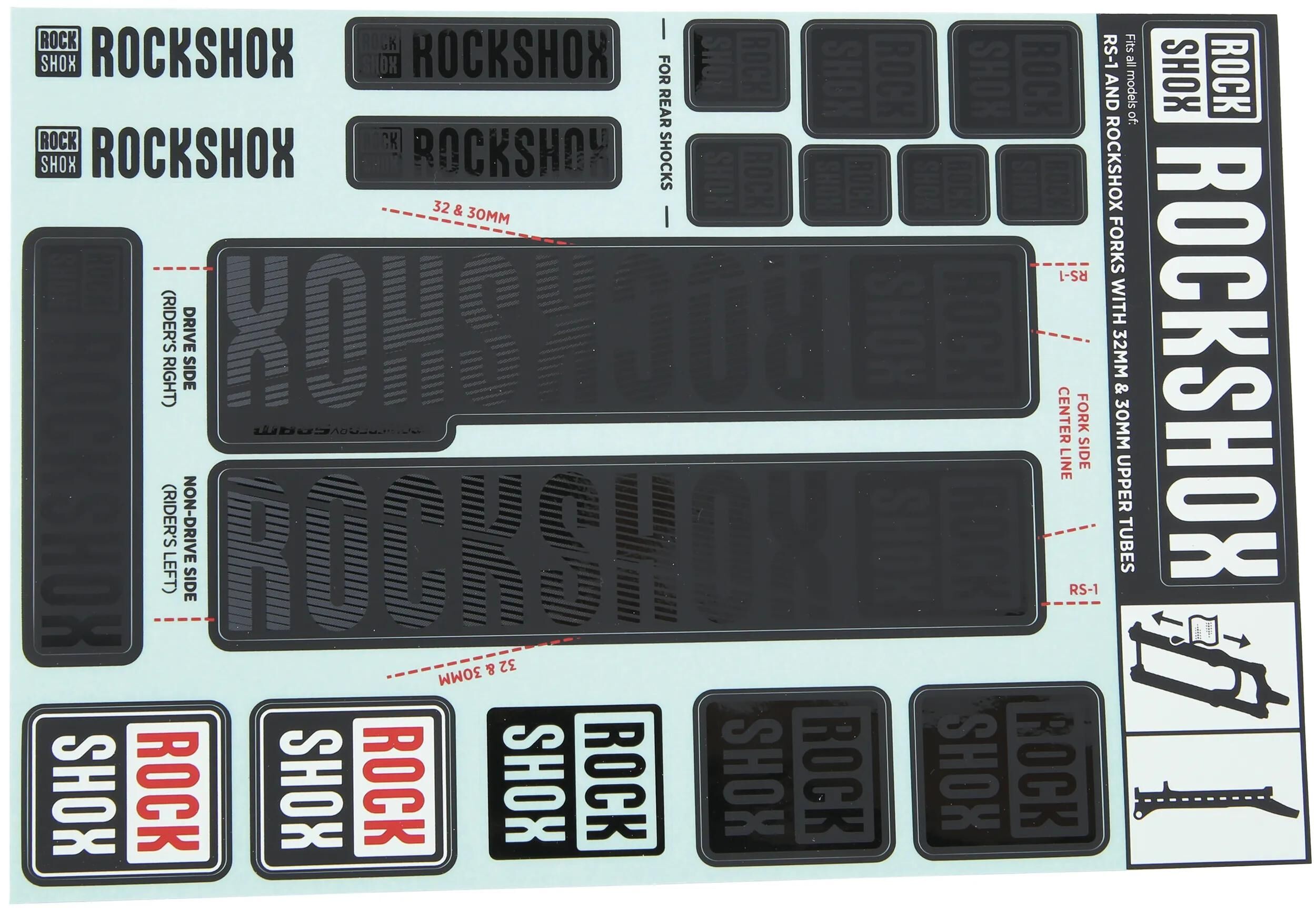 ROCKSHOX_Dekor Set Dekore,Aufkleber