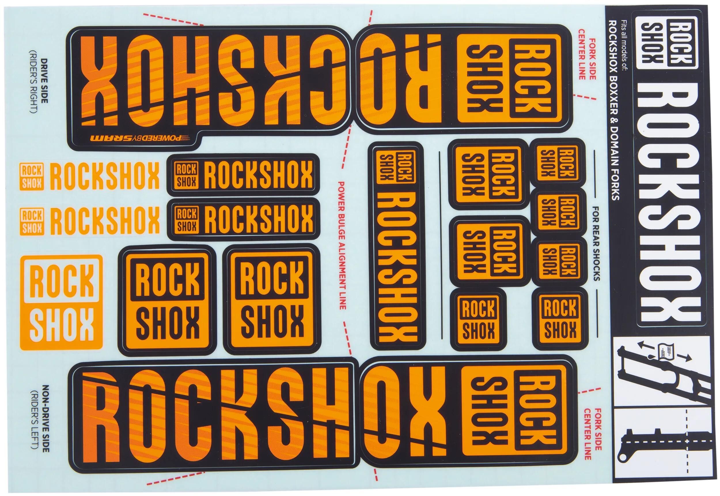 ROCKSHOX_Dekor Set Dekore,Aufkleber