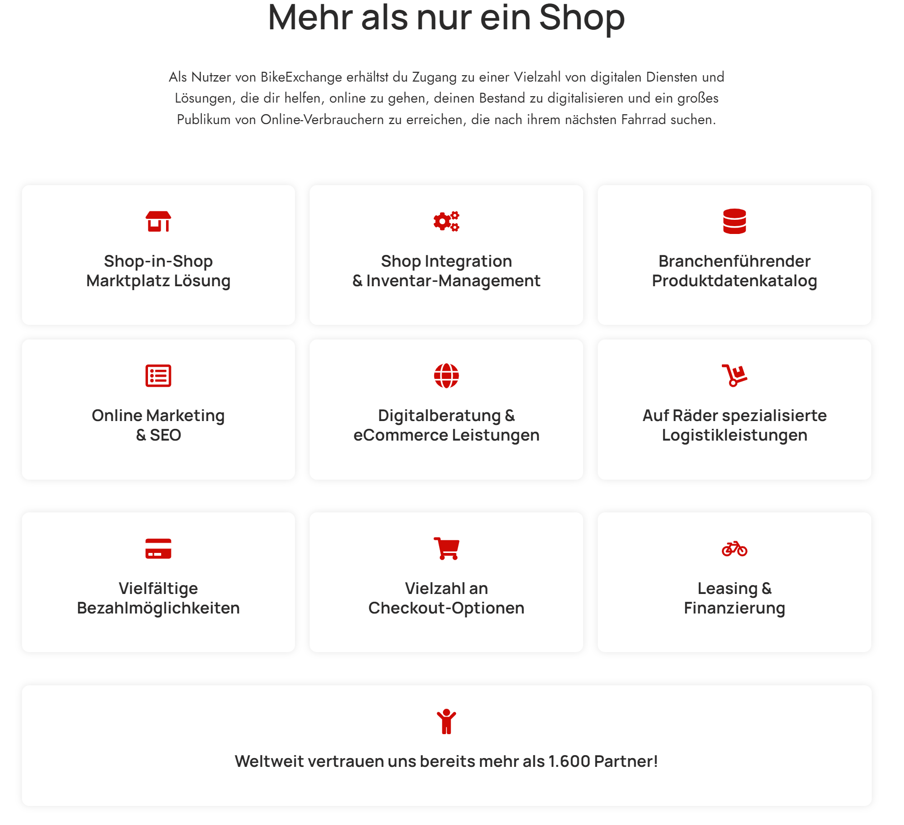 BikeExchange Vorteile