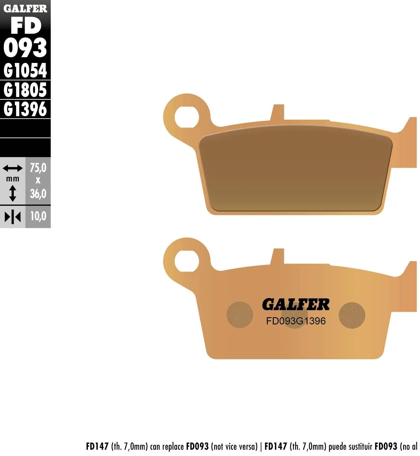 GALFER_Bremsbelag Bremsklötze,Bremsbeläge