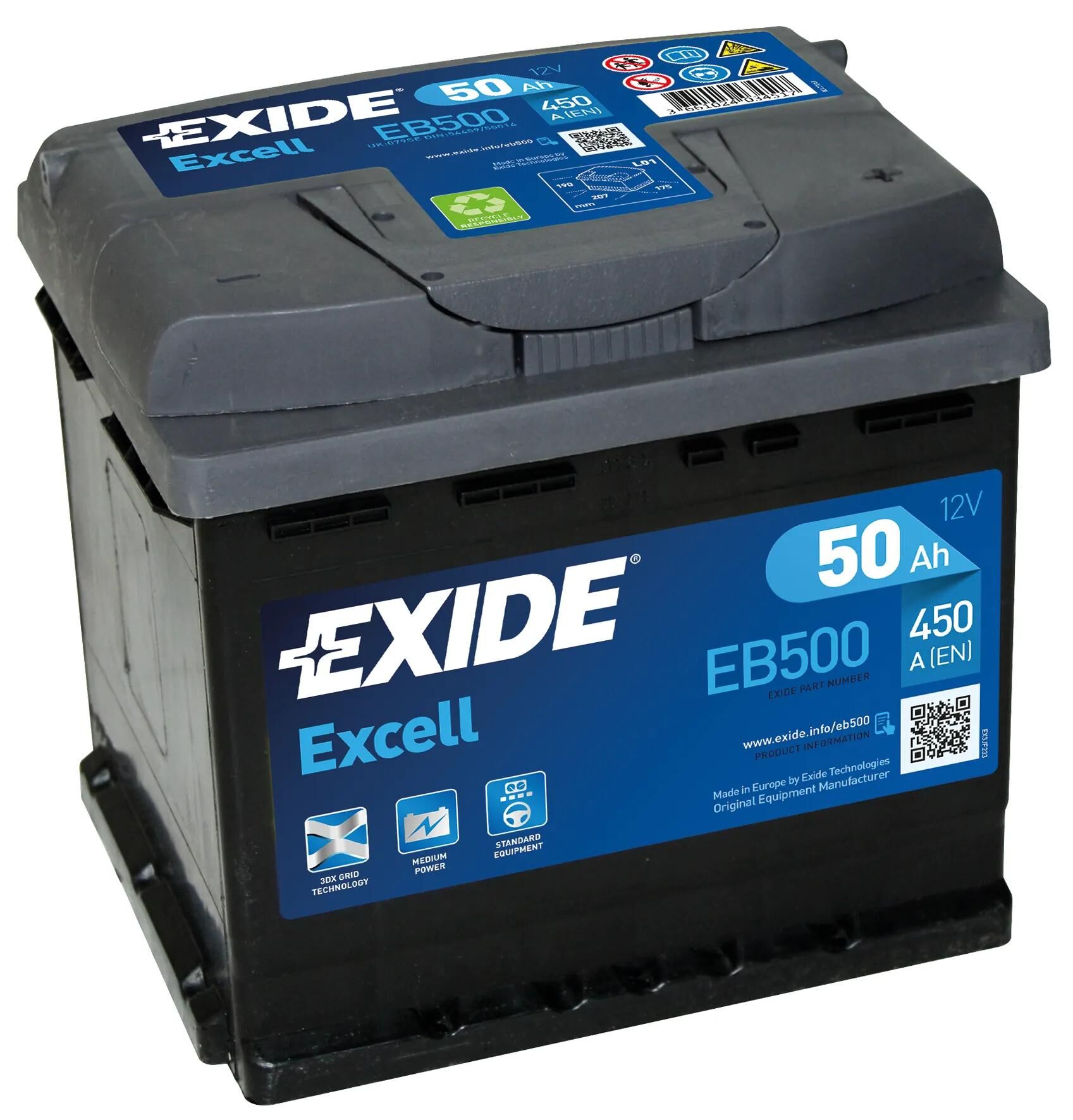 EXIDE_Starterbatterie Starterbatterien,Batterien