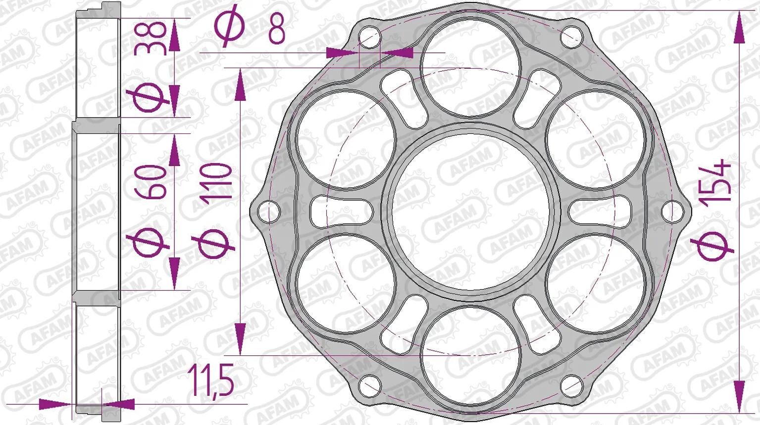 _Kettenradträger Kettenräder