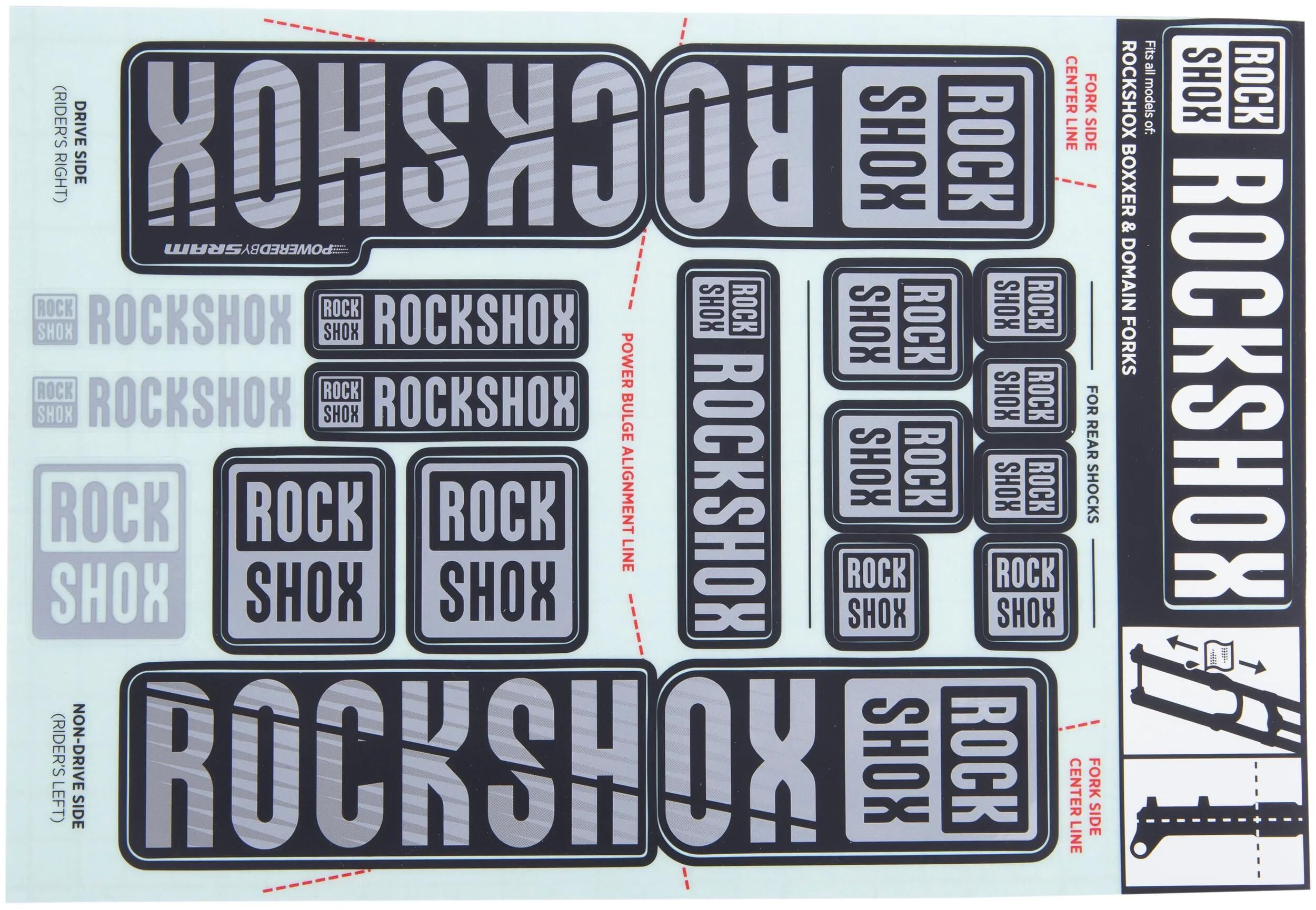 ROCKSHOX_Dekor Set Dekore,Aufkleber