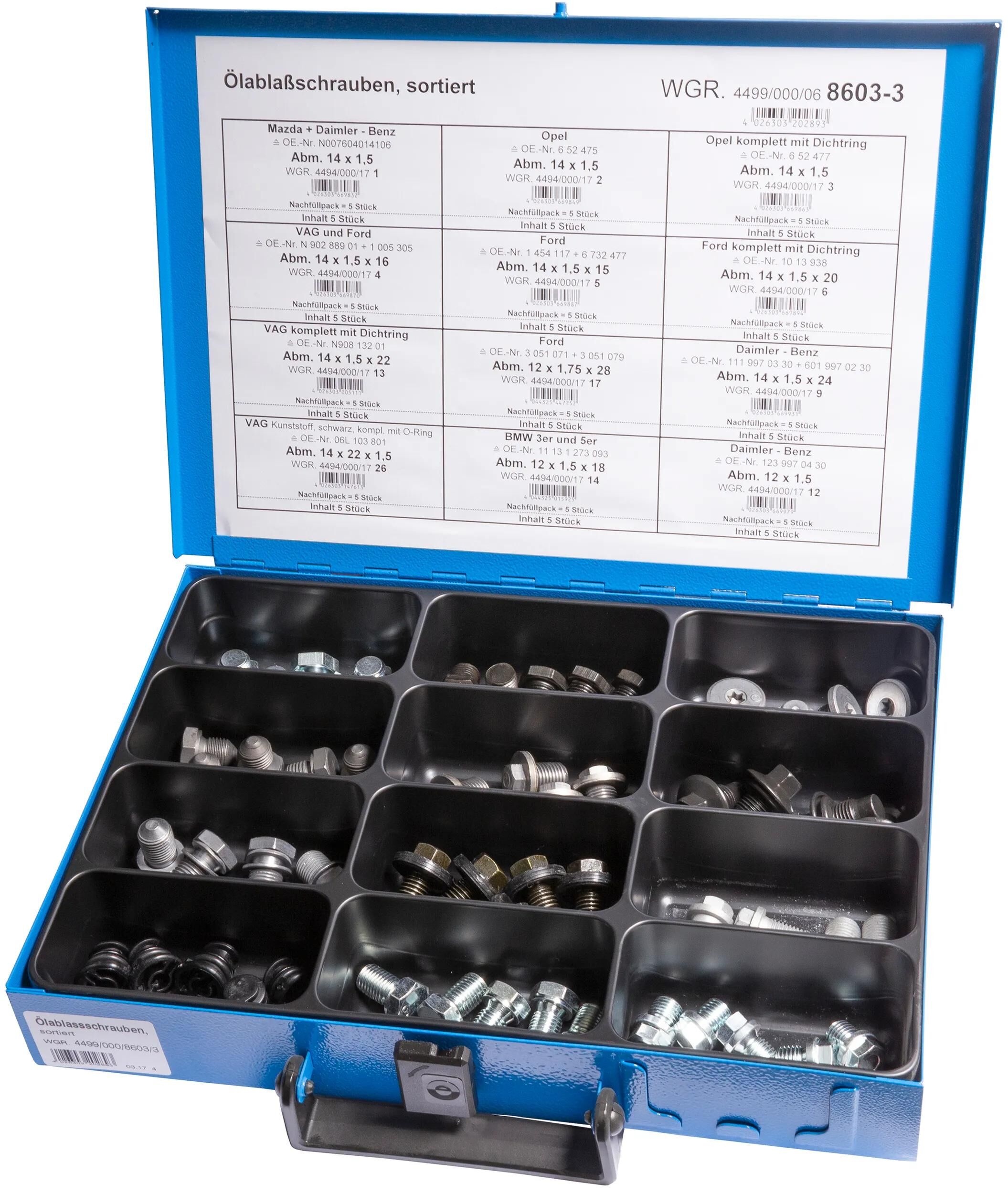 Dresselhaus_Ölablaßschraubensortiment Ölablassschrauben