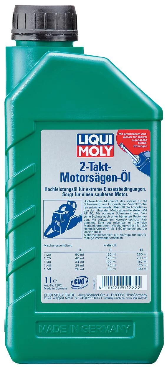 LIQUI MOLY motoröl "2-takt-motorsägen-öl " 2-stroke-engine-saw-oil lm 1ltr. afbeelding 1