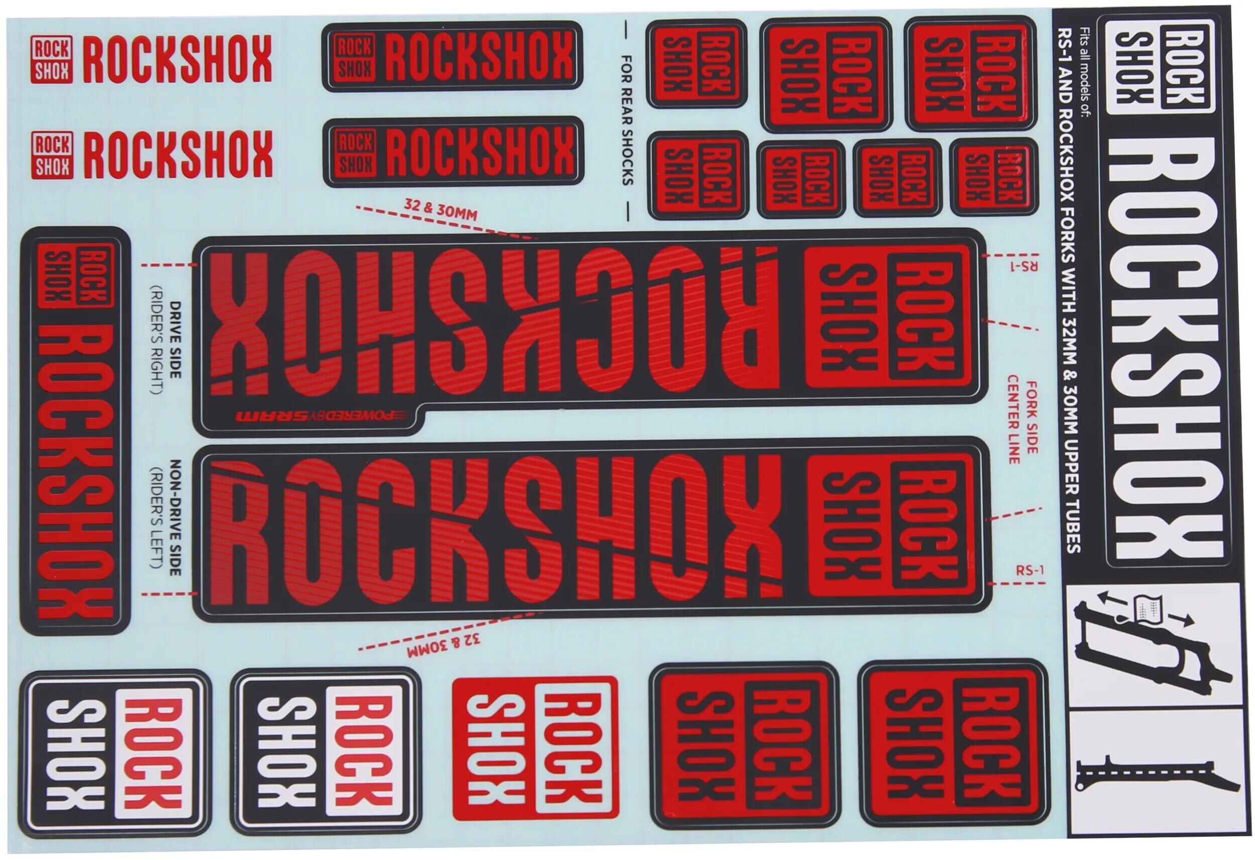 ROCKSHOX_Dekor Set Dekore,Aufkleber