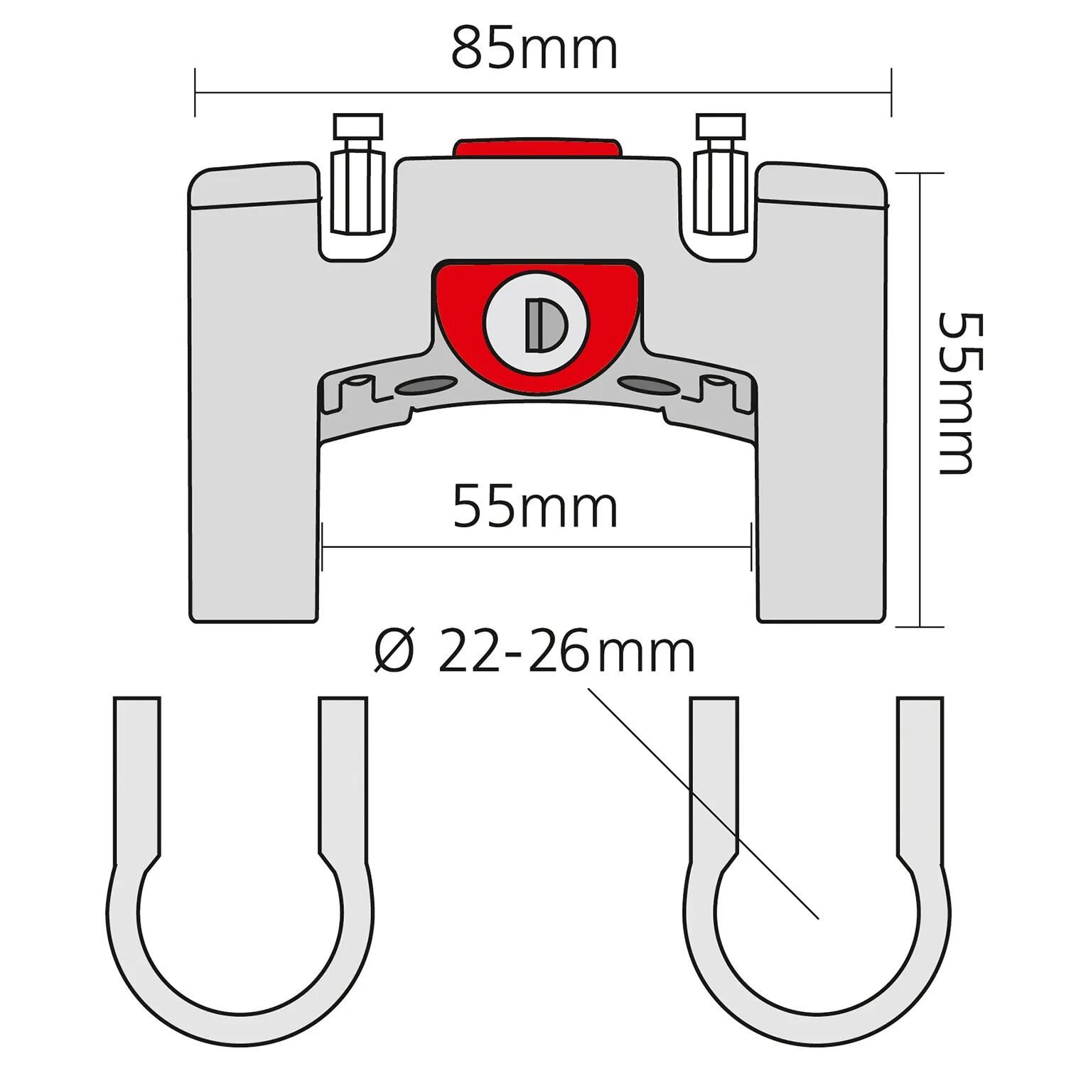 KLICKfix_Lenkeradapter Korbhalter,Taschenhalter,Korbbefestigung