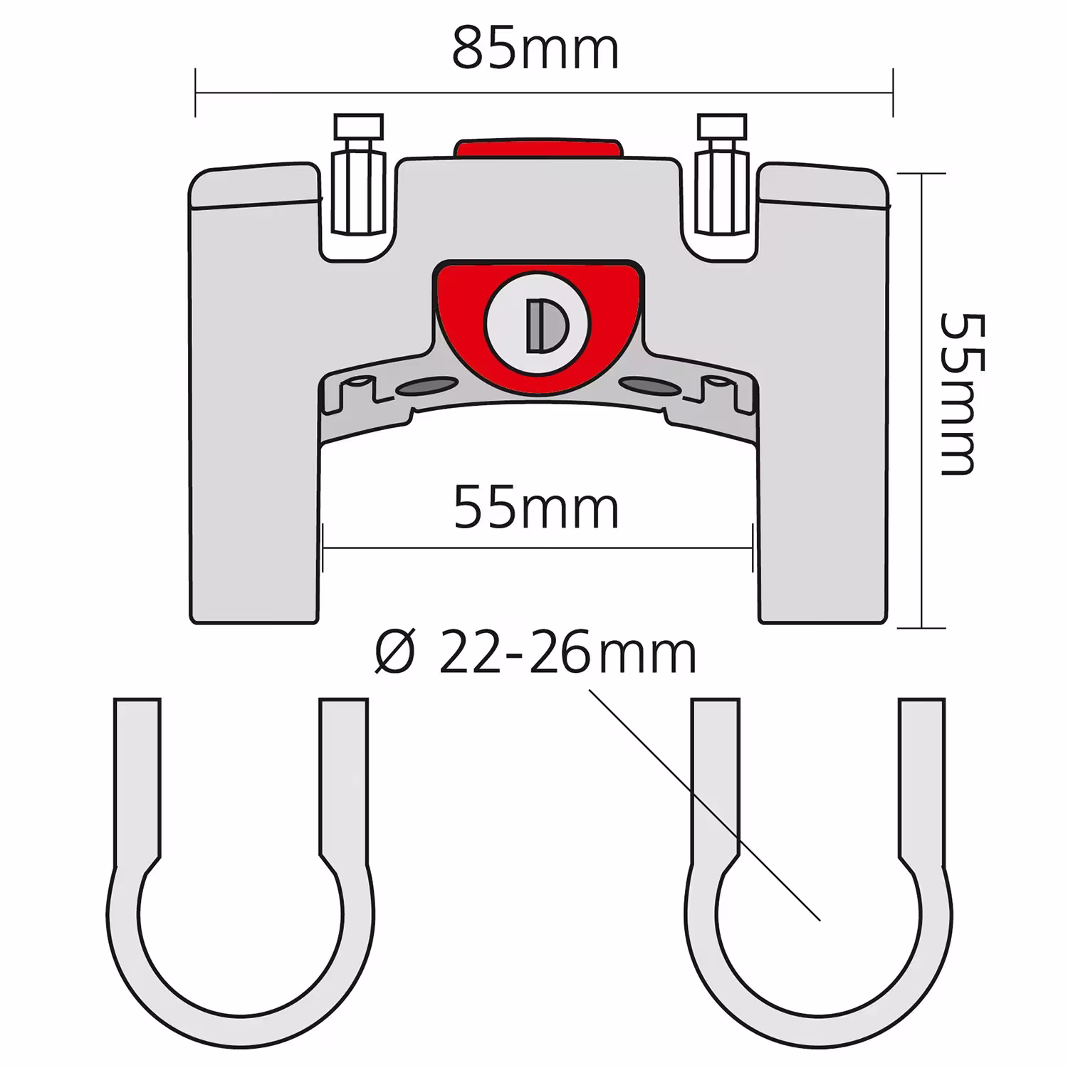 KLICKfix_Lenkeradapter Korbhalter,Taschenhalter,Korbbefestigung