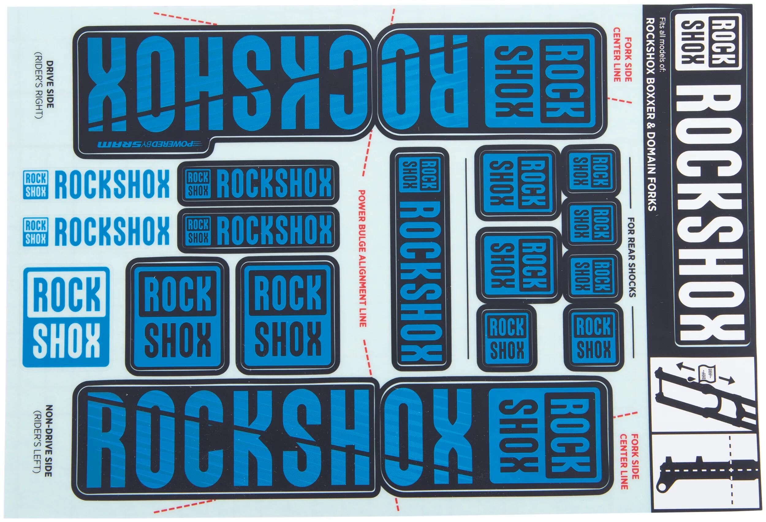 ROCKSHOX_Dekor Set Dekore,Aufkleber