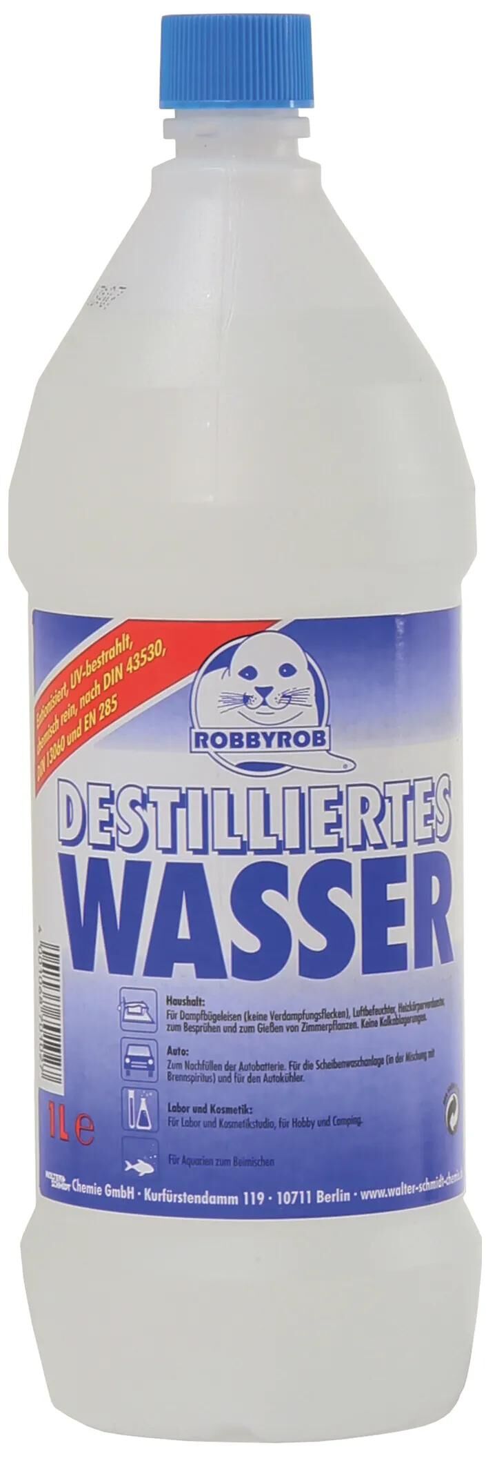 ROBBYROB Destilliertes Wasser,Wasser destilliert,Wasser destilliert,Destilliertes Wasser