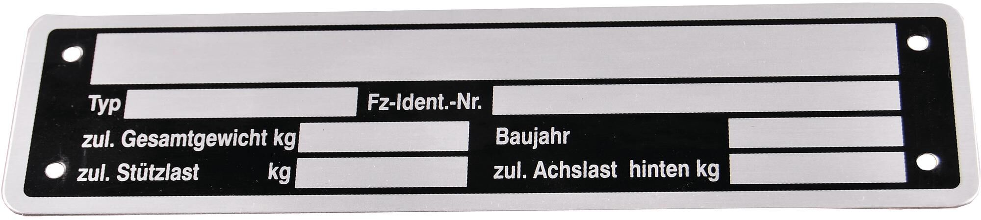 _Typenschild Anhängerteile,Typenschilder