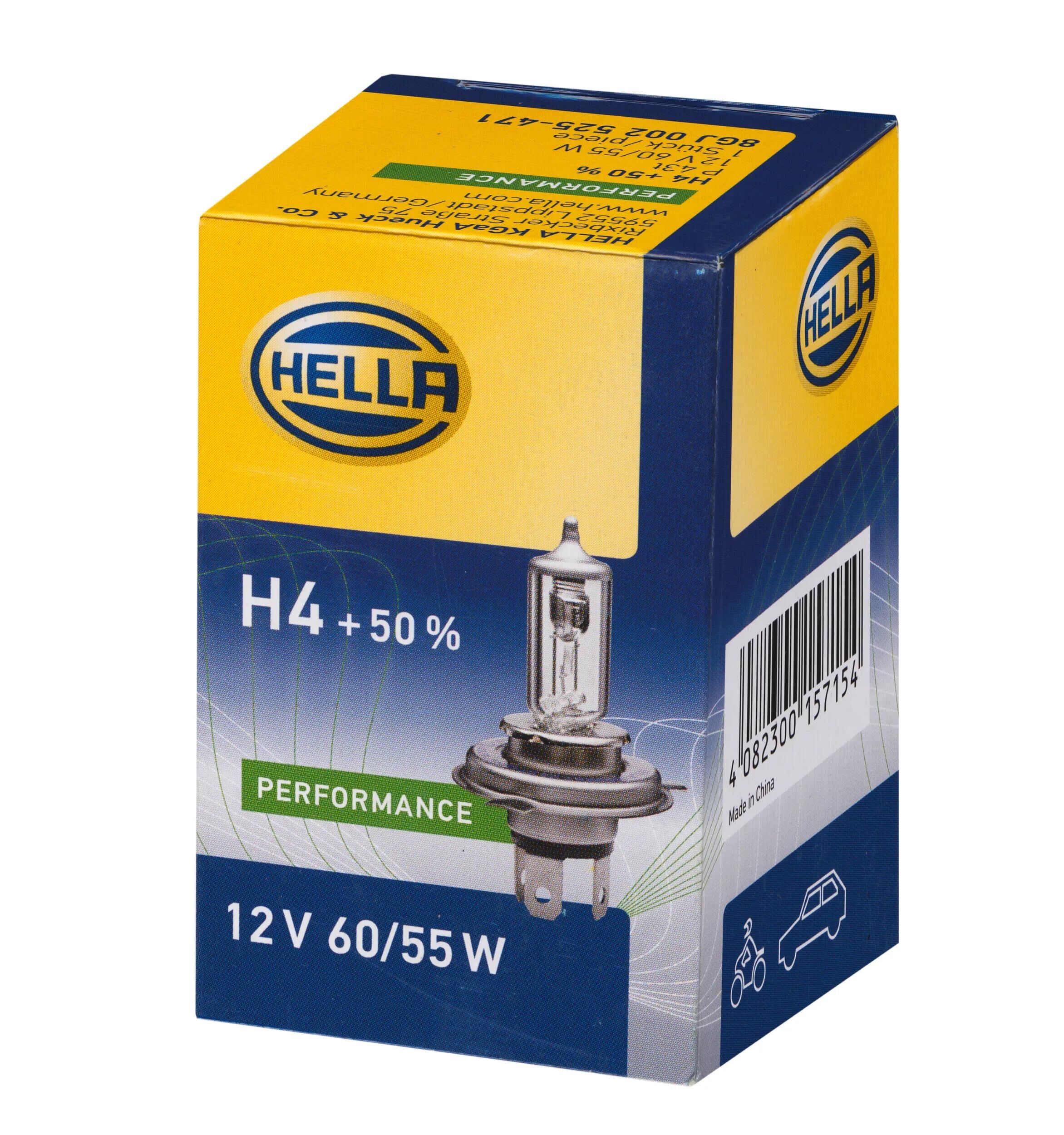 HELLA_Hauptlampe Hauptlampen,H4 Hauptlampen,Glühlampen