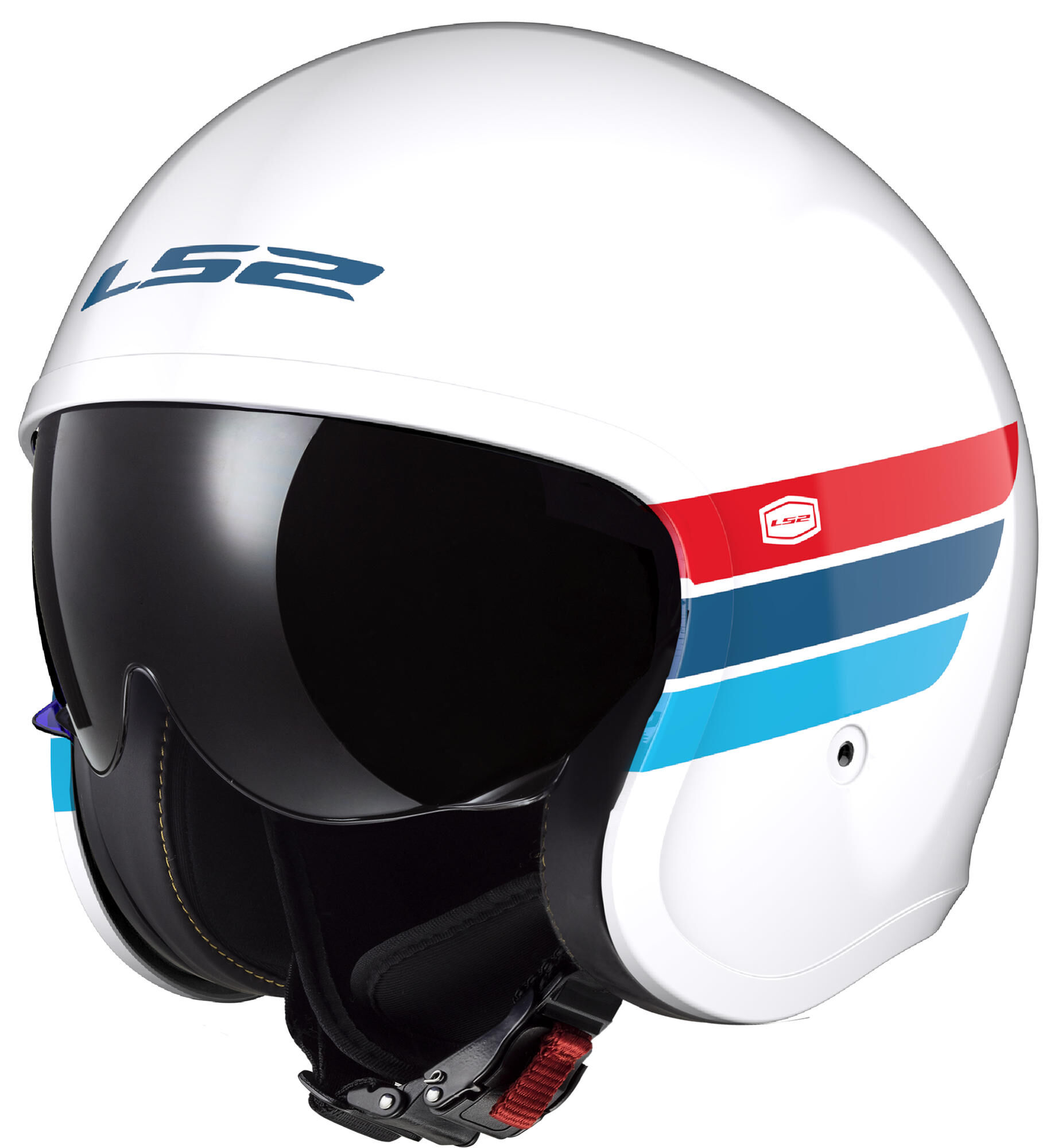 LS2 jet helm "of599 ii spitfire retro" helmet of599 spitf.ii retro m white/red/blue afbeelding
