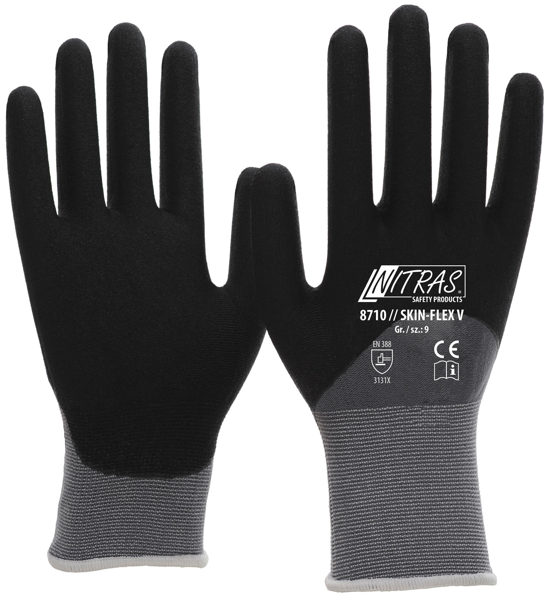NITRAS Fine Kintted Glove "Skin Flex V" Handschuhe,Arbeitsbekleidung,Bekleidung