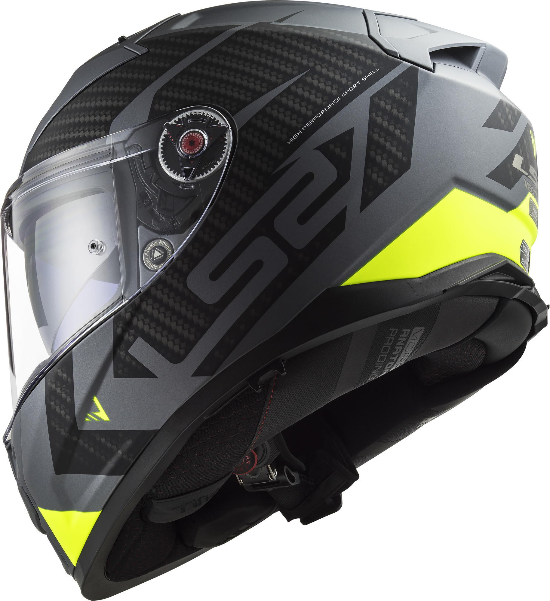 LS2 integraalhelm "ff811 vector ii splitter" helmet ff811 vect. ii spl. xxl tit./yellow afbeelding