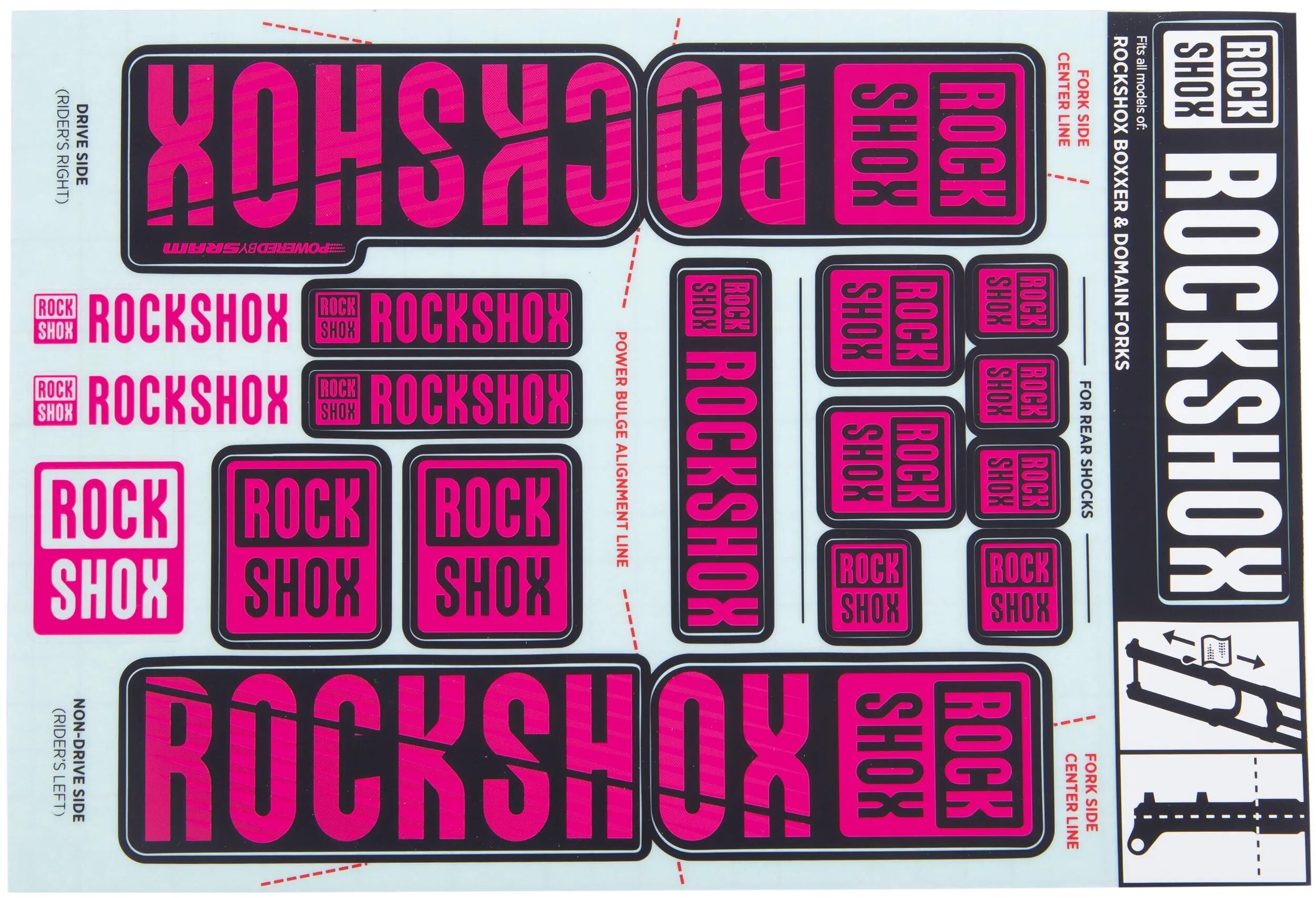 ROCKSHOX_Dekor Set Dekore,Aufkleber