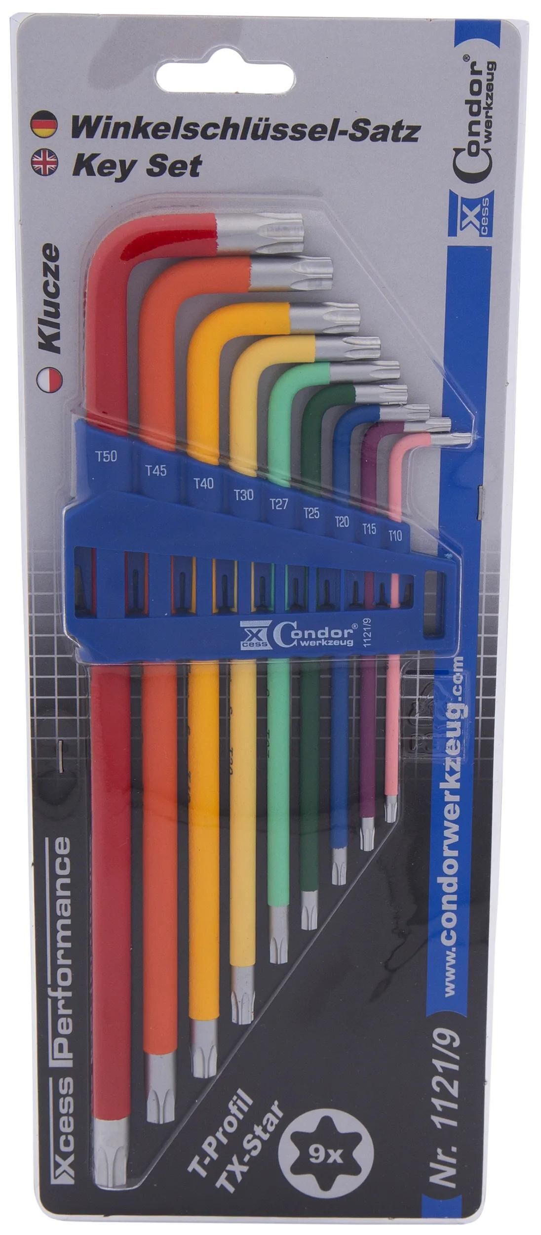 Condor _Winkelstiftschlüsselsatz Winkelschraubendreher