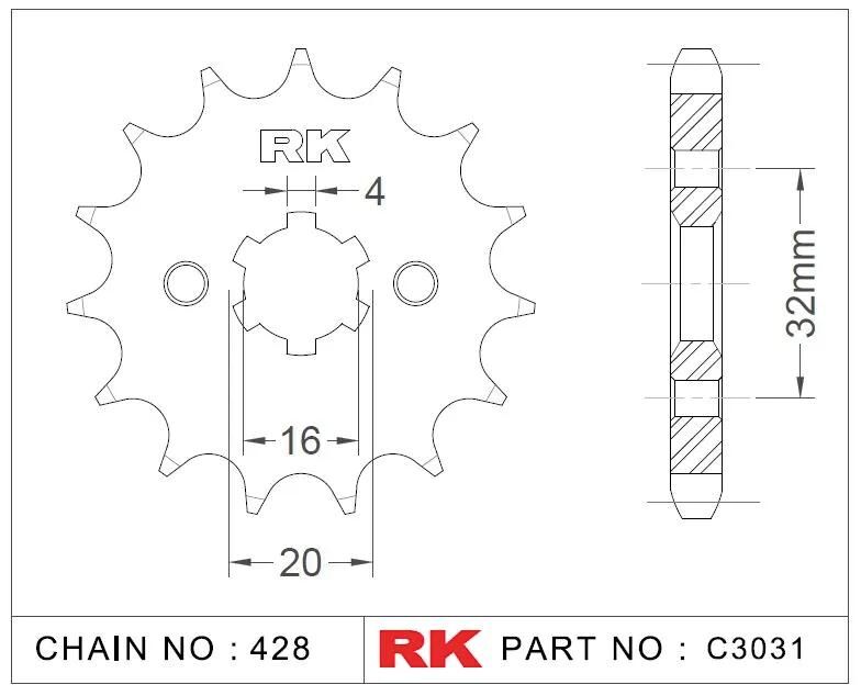 RK Front sprocket "3031" Antriebsritzel,Ritzel