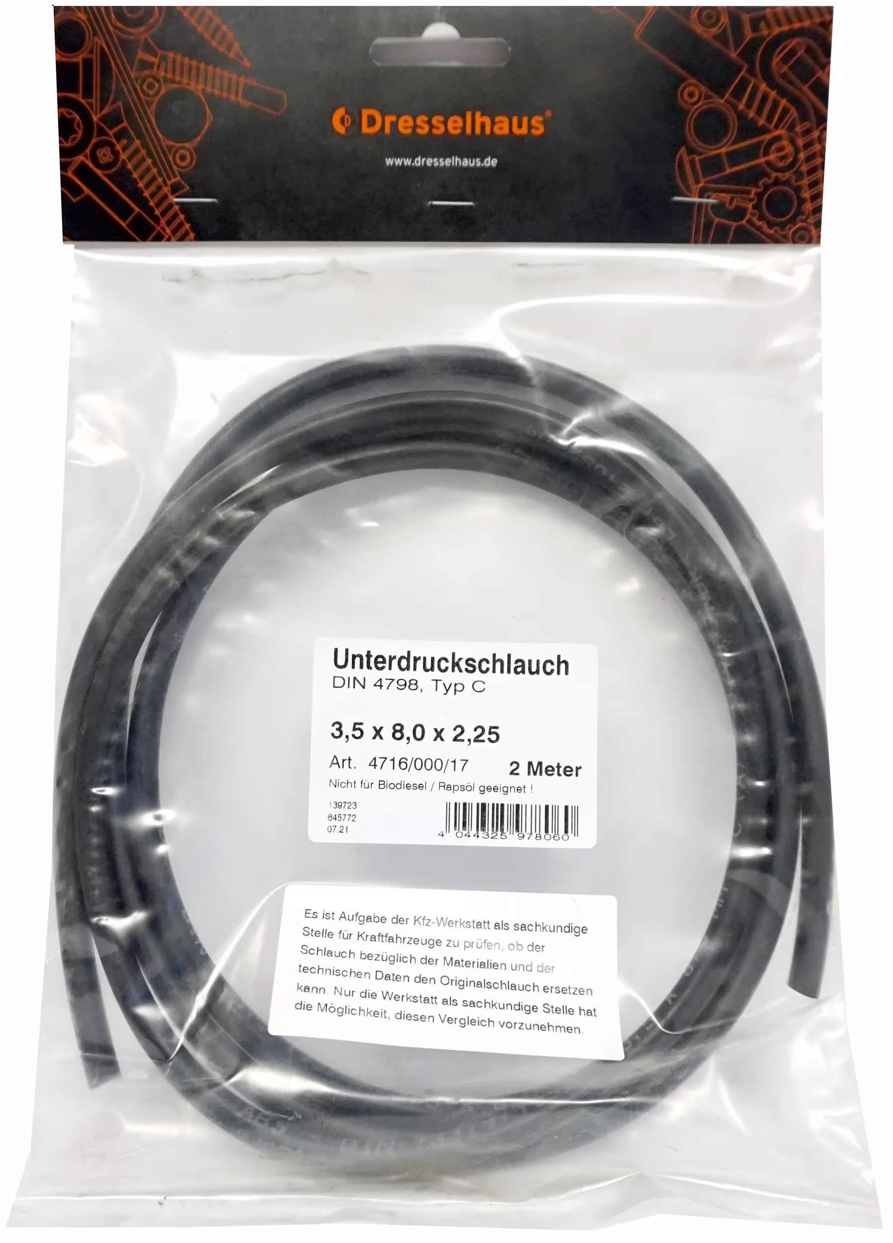 Dresselhaus_Unterdruckschlauch Unterdruckschläuche