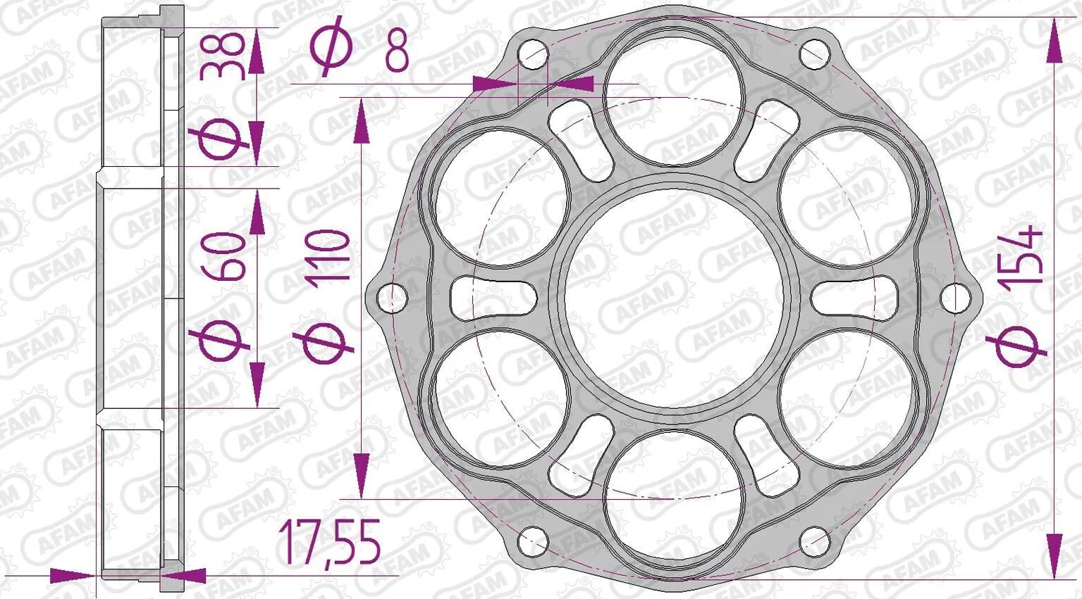 _Kettenradträger Kettenräder