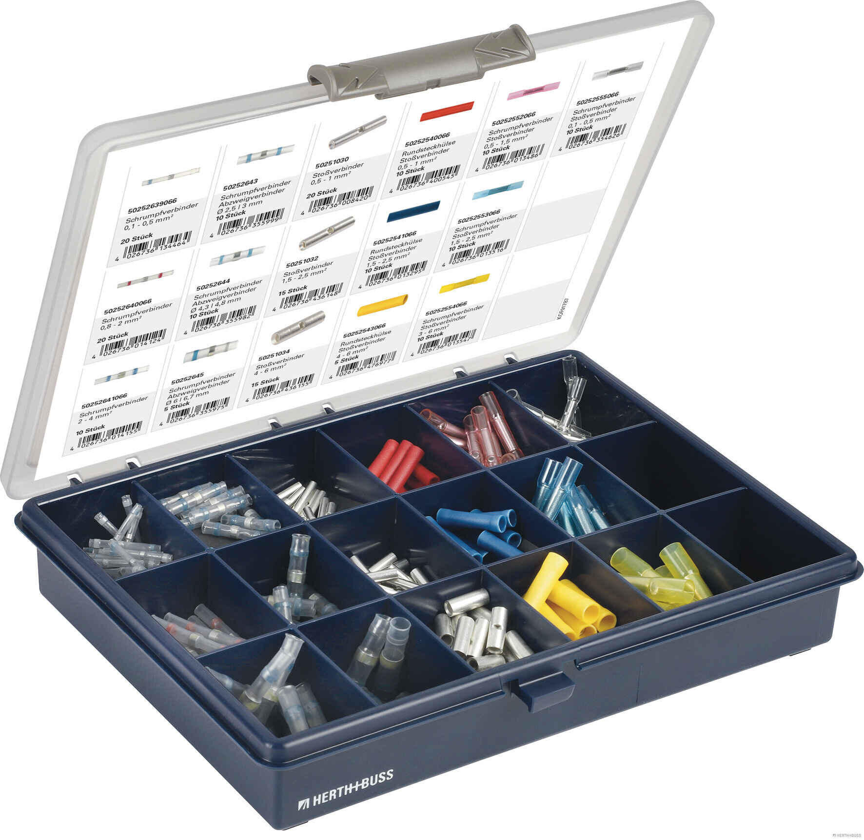 HERTH+BUSS Assortiment kabelconnectoren Lötverbinder,Schrumpfschläuche