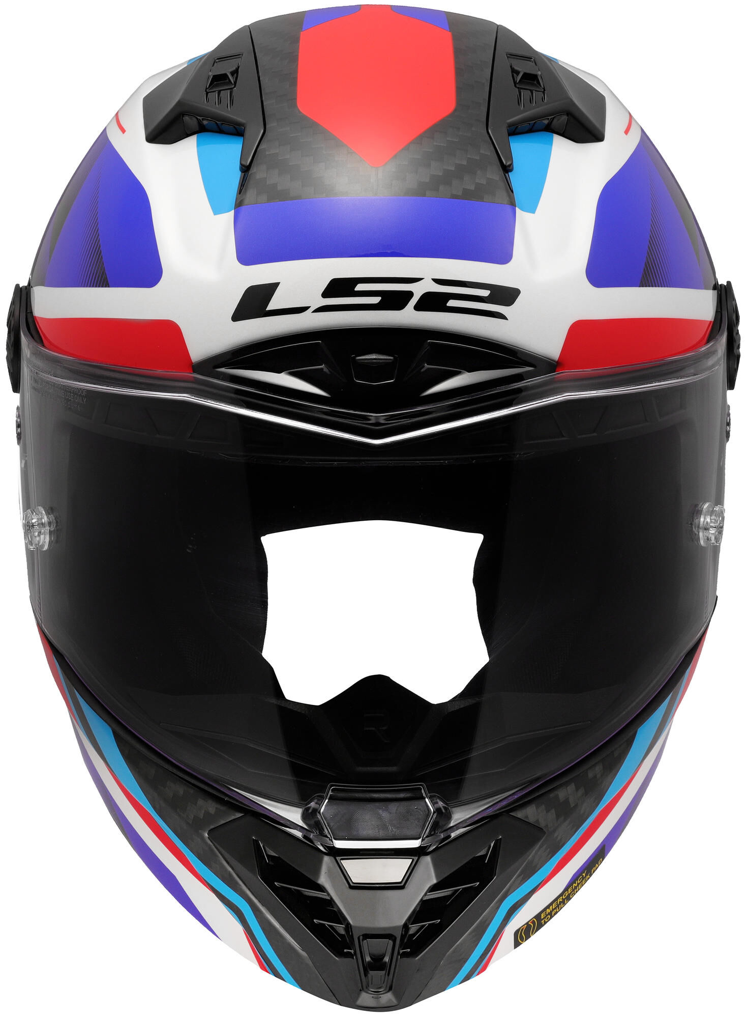 LS2 integraalhelm "ff805 thunder carbon gp diamond helmet ff805 thunder gp raute s blue/red afbeelding