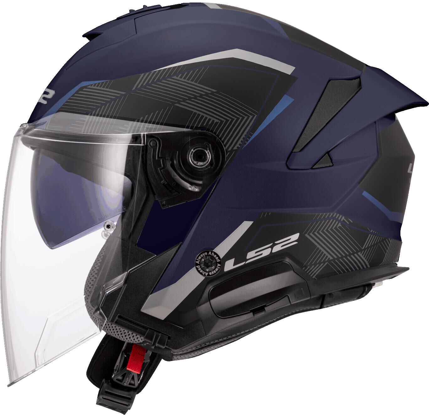 LS2 jethelm "of618 verso ii air helmets of618 verso i air blue matt gr. m afbeelding