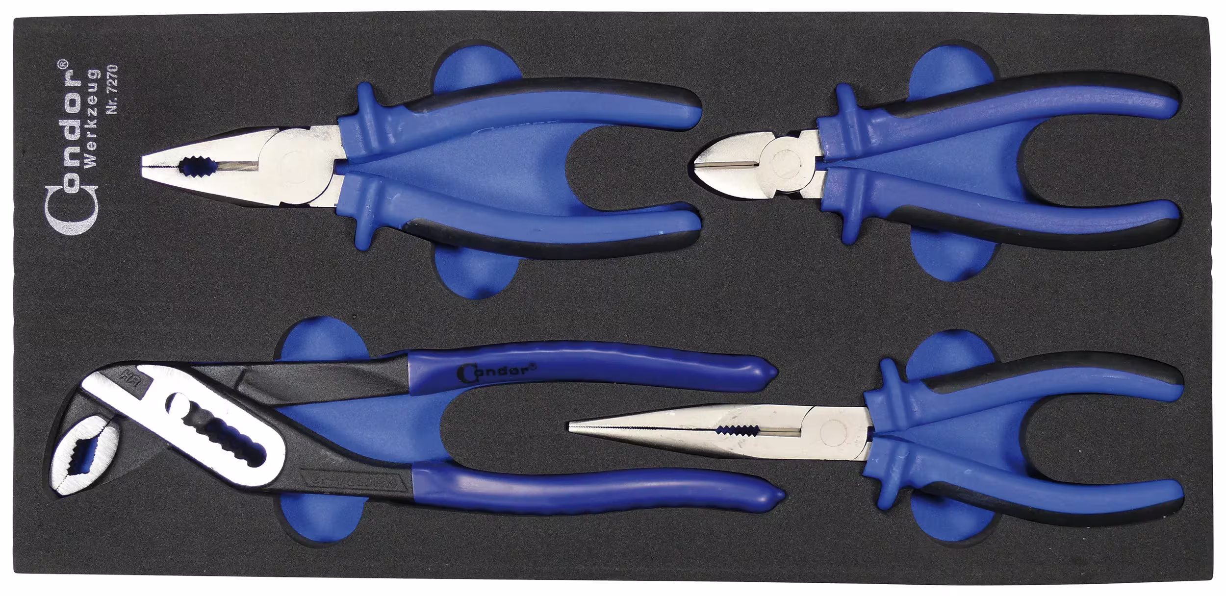 Condor _Zangensatz Flachrundzangen,Kombizangen,Seitenschneider,Wasserpumpenzangen,Zangensets,Zangen,Kneifzangen