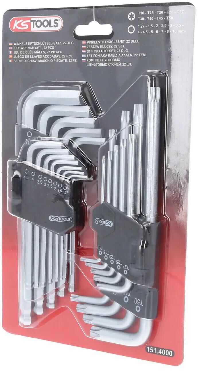 KS TOOLS_Winkelstiftschlüsselsatz Schraubendreher,Schraubendreher - Innensechsrund,Schraubendreher - 6-kant,Werkzeuge