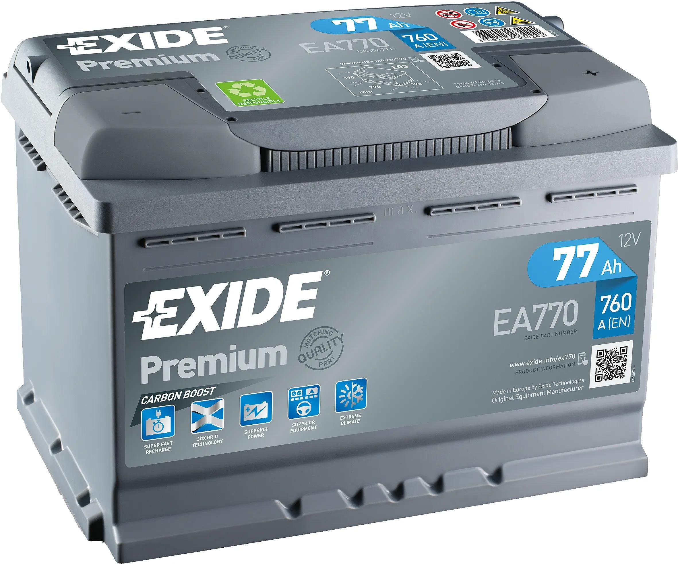 EXIDE_Starterbatterie Starterbatterien,Batterien