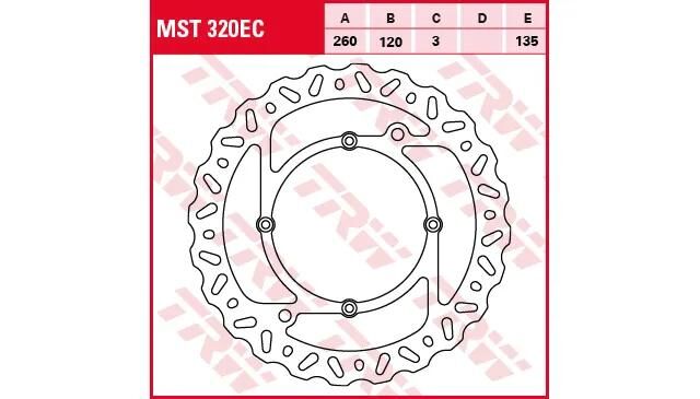 TRW Rotor "MST320EC" Bremsscheiben