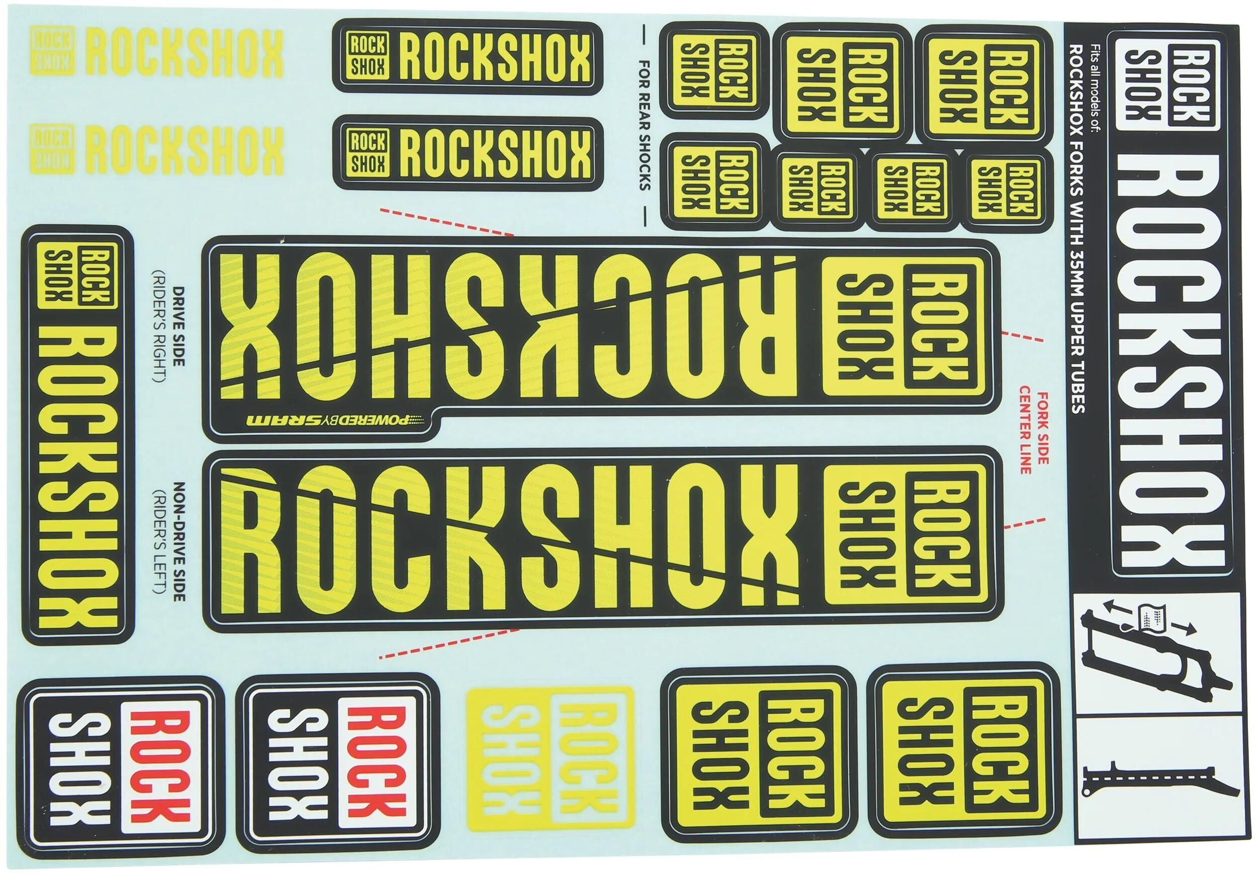 ROCKSHOX_Dekor Set Dekore,Aufkleber