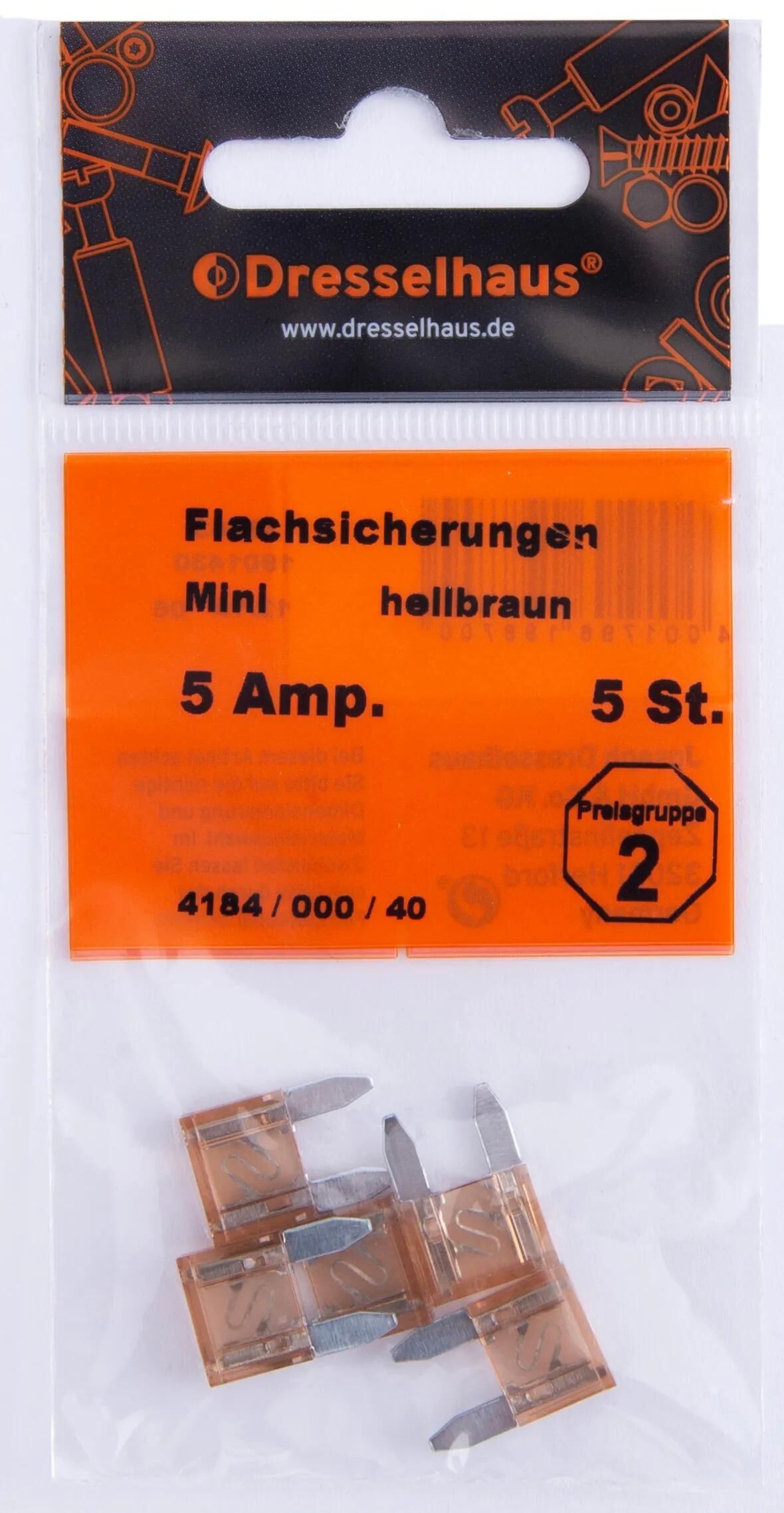 Dresselhaus_Flachsteckersicherung Flachstecksicherungen,Sicherungen