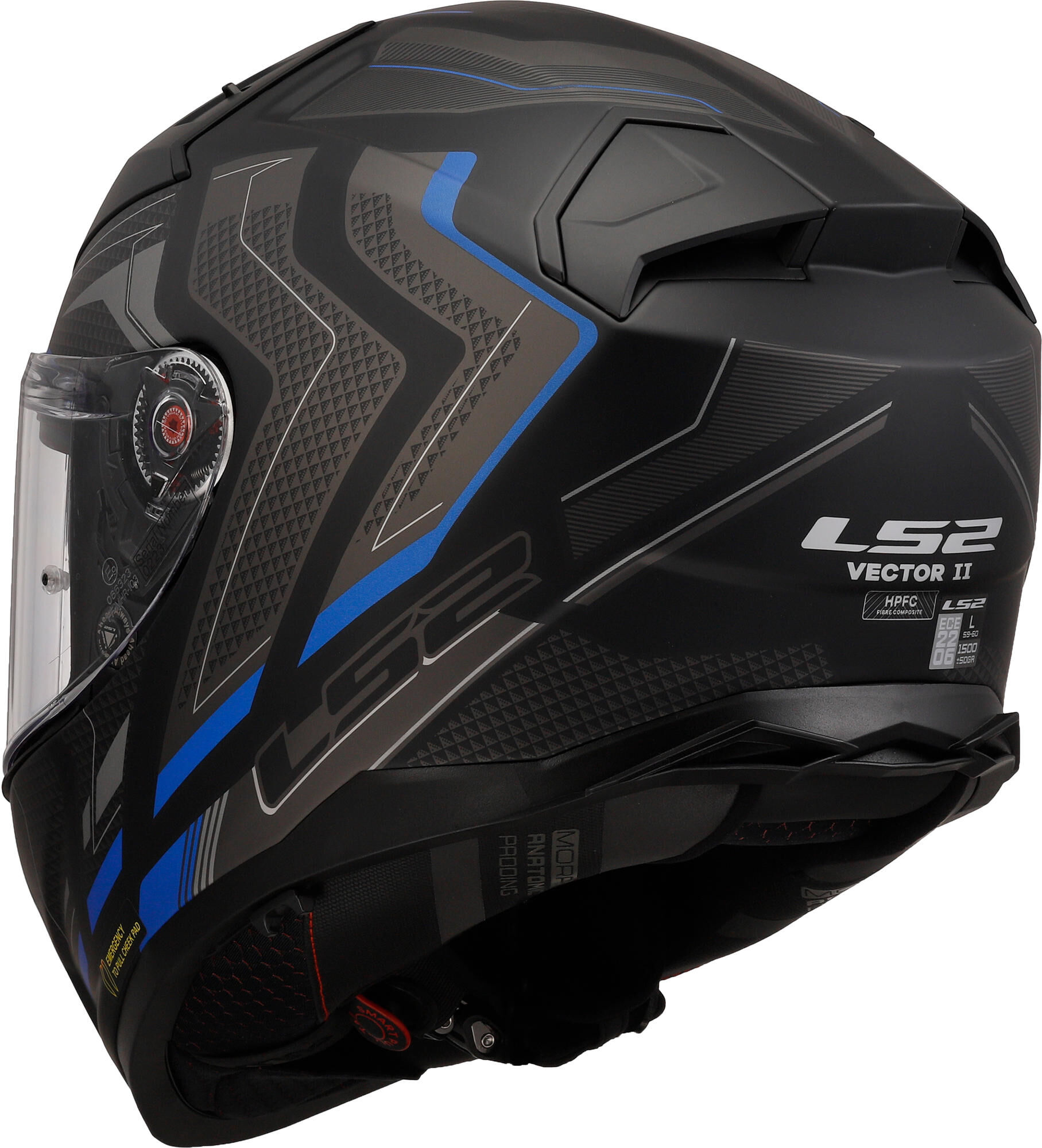 LS2 integraalhelm ff811 vector ii alizer helmet ff811 vect. ii alizer m black/blue