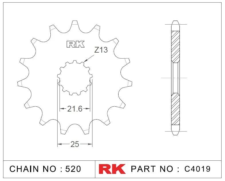 RK Front sprocket "4019" Antriebsritzel,Ritzel
