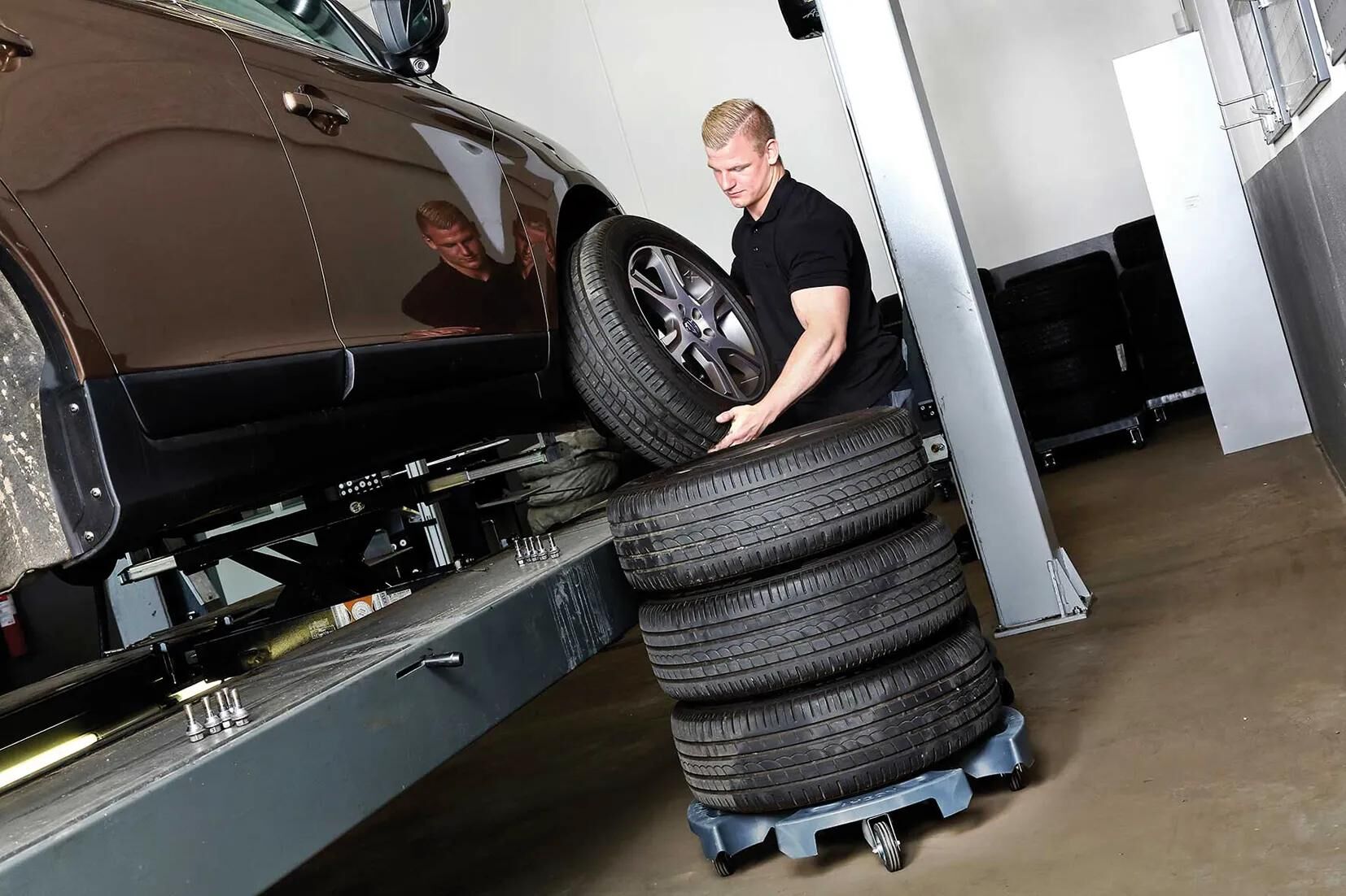 GLN LagerTec_Reifentransportgerät Reifenkarre,Reifentransporter