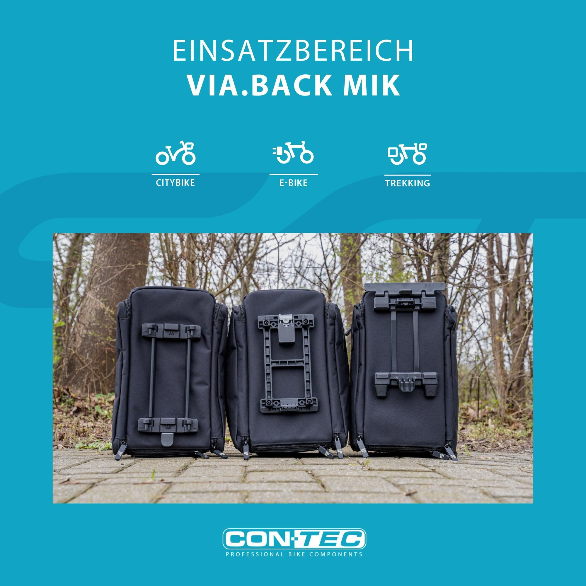 Sacoche pour porte-bagage CONTEC "Via.Back MIK" Sacoche pour porte-bagage CONTEC "Via.Back MIK"
