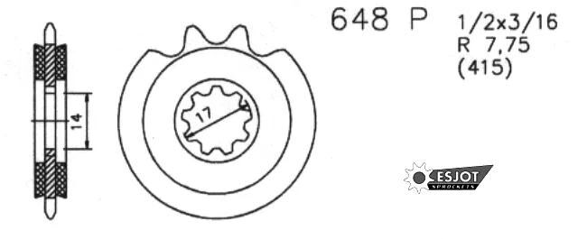 ESJOT Front sprocket "0648" Antriebsritzel,Ritzel