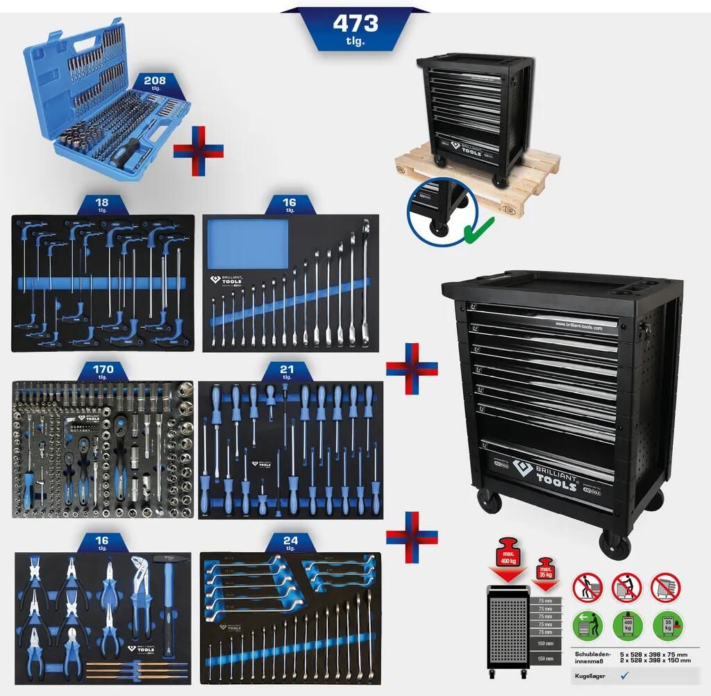 BRILLIANT TOOLS_Werkstattwagen Werkzeugwagen