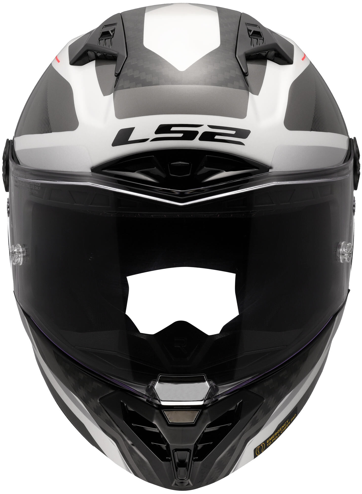 LS2 integraalhelm "ff805 thunder carbon gp diamond helmet ff805 thunder gp raute s white/grey afbeelding